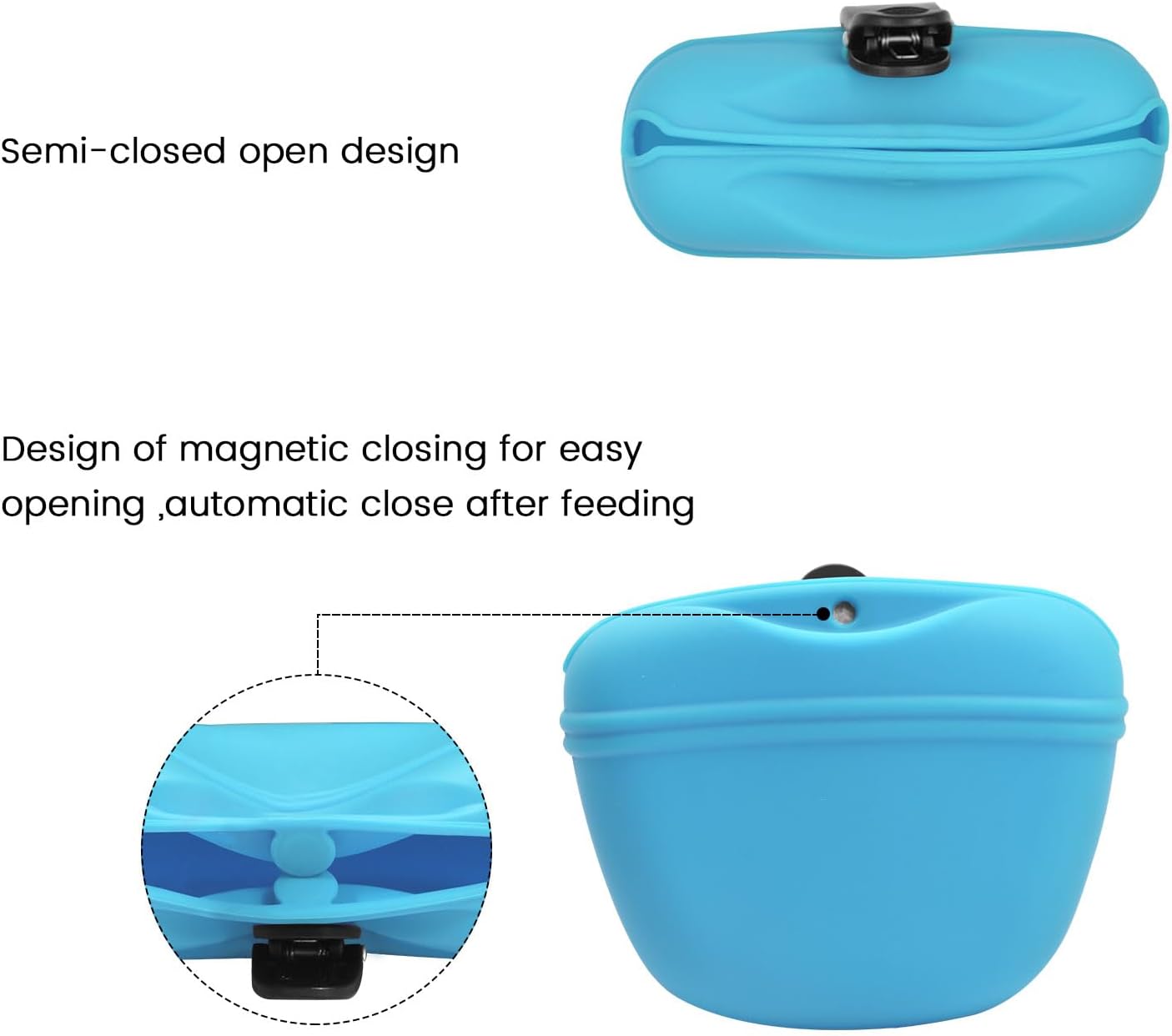 Detalle de AUDWUD Silicone Dog Treat Pouch clip on