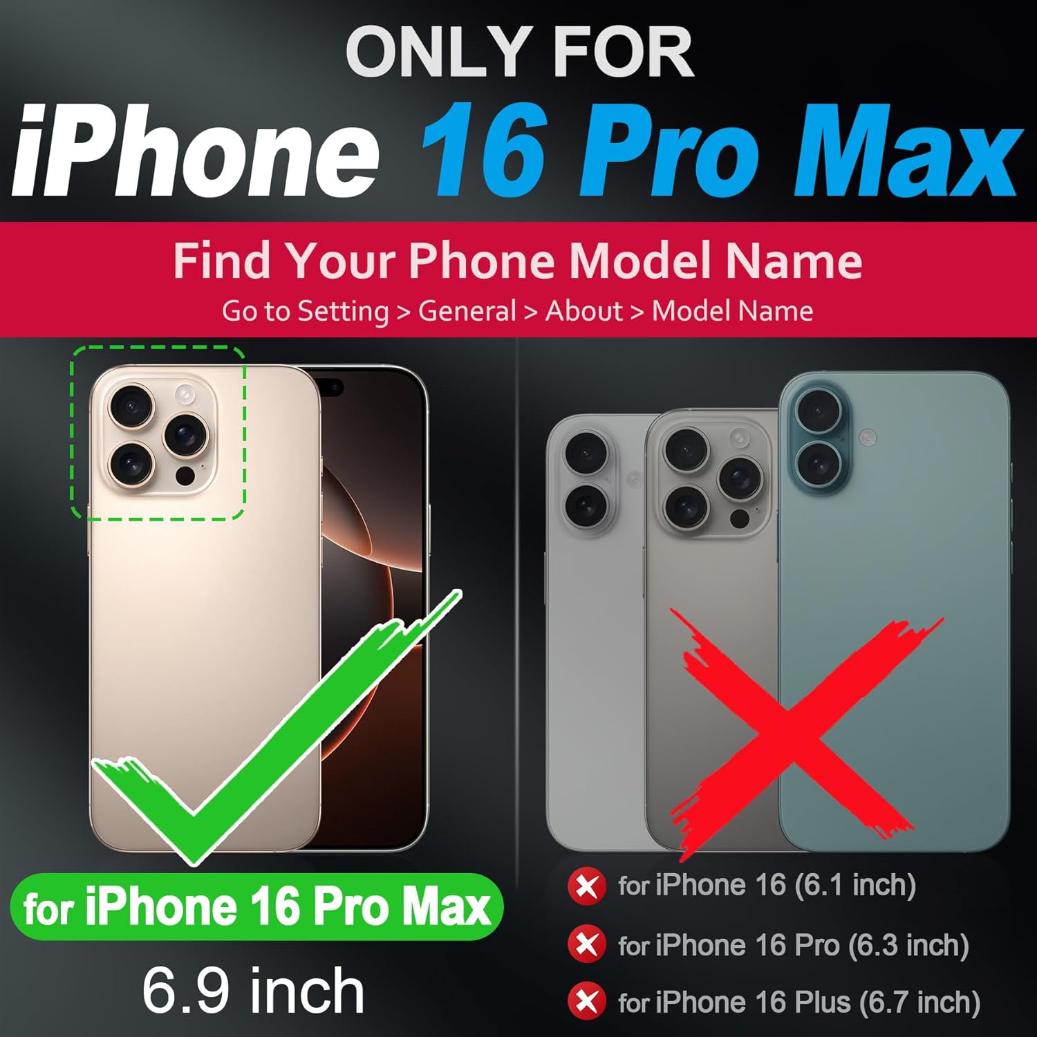 Detalle de SHIELDON Hülle für iPhone 16 Pro Max – Echtleder 2-in-1 Wallet Case, Königsblau