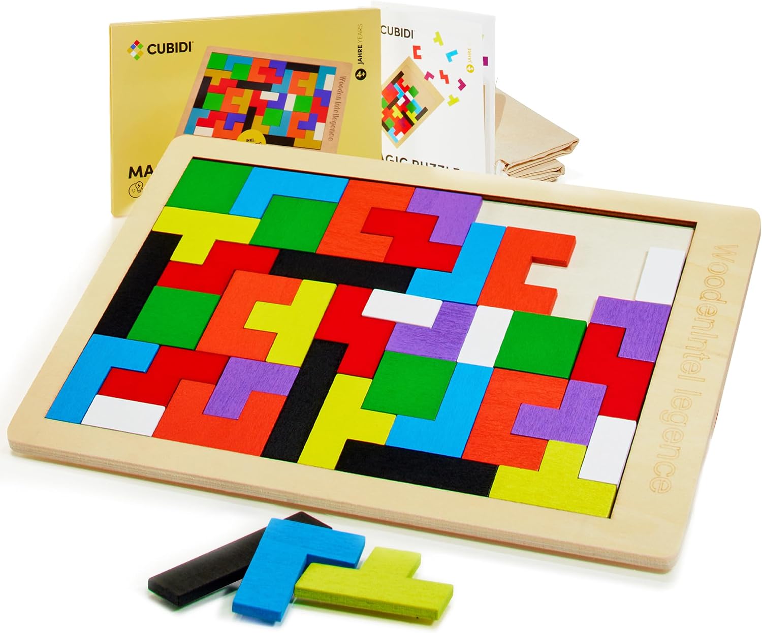 Detalle de CUBIDI® Tangram in legno di tiglio, puzzle 3D per pensiero logico e spazio dai 4 anni