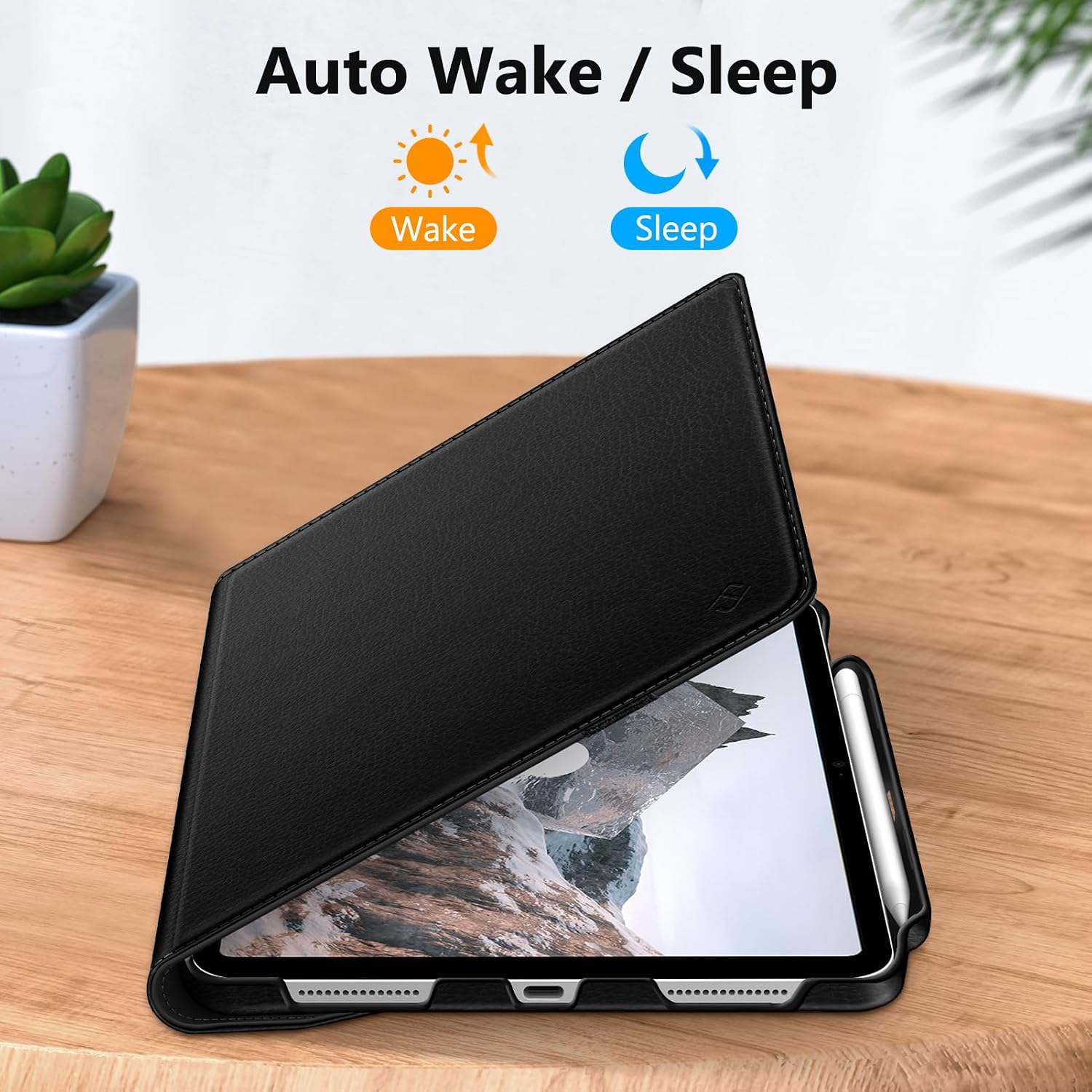 Detalle de FINTIE Rotating Case for iPad (A16) 11th Gen / iPad 10th Gen 10.9" – 360° Swivel Protective Case with Pencil Holder
