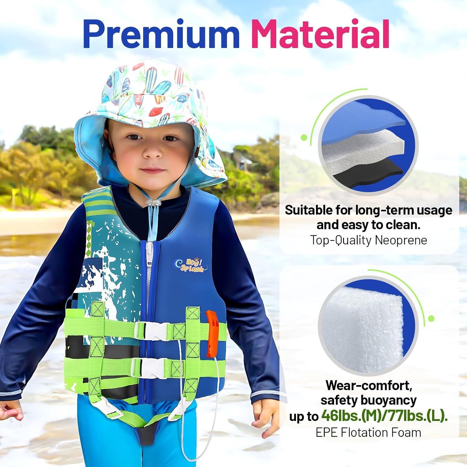 Thumbnail 1 de HeySplash Toddler Swim Vest 30-50lbs