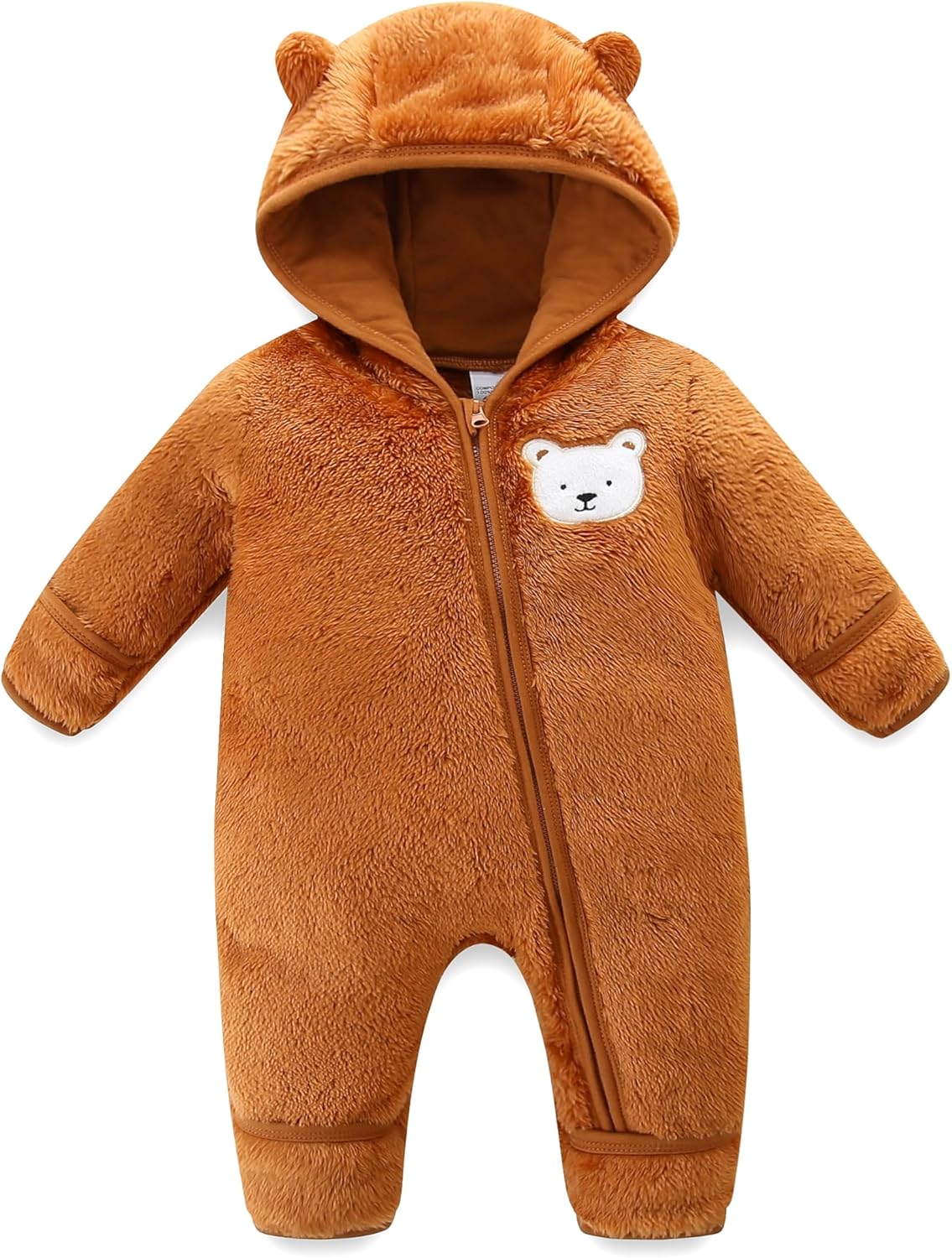 Thumbnail 6 de KIDDLETOWN baby snowsuit newborn bear hooded footed romper (0–18 months)
