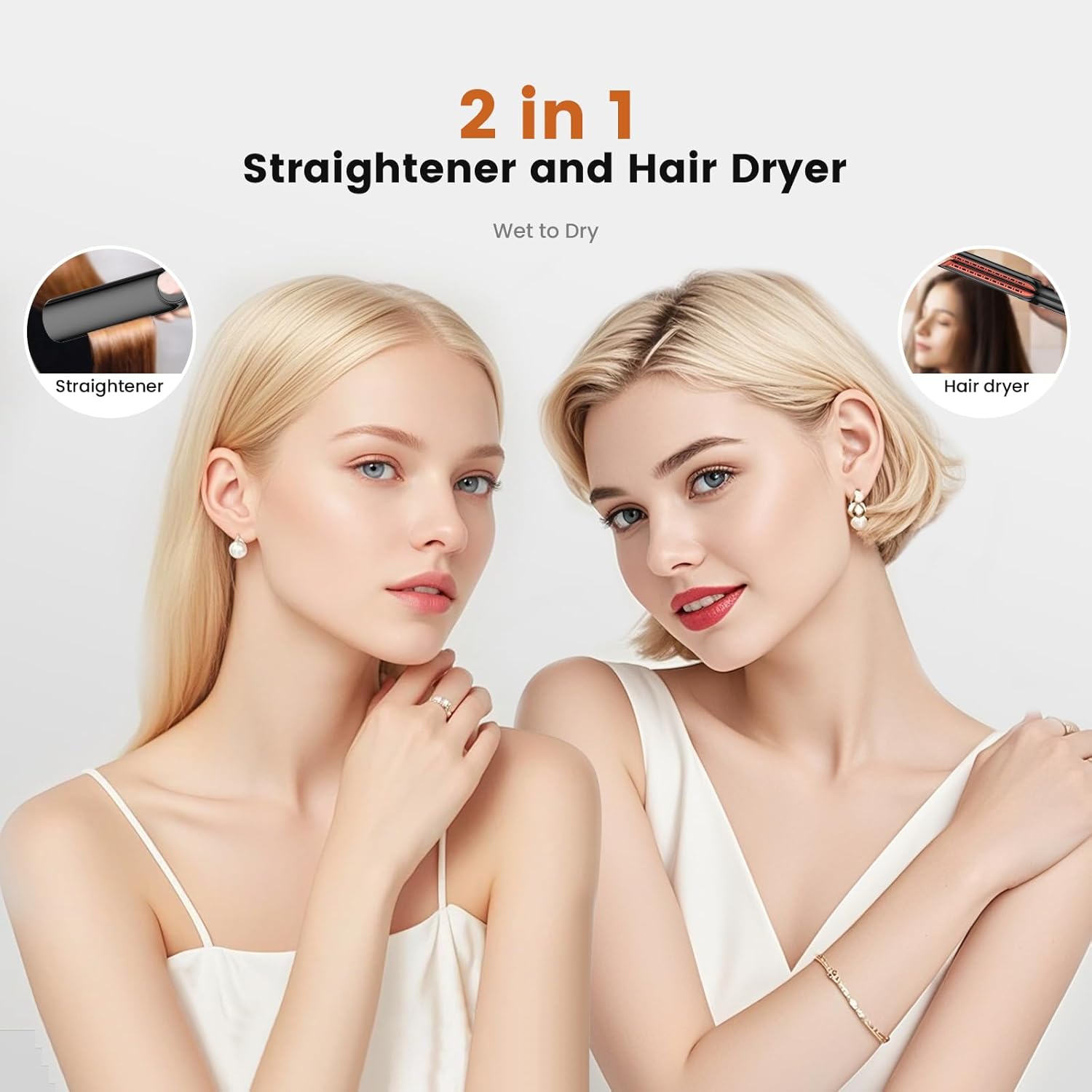 Thumbnail 1 de UMIGA Sèche-Cheveux Lisseur 2 en 1: lissage par air ionique et séchage rapide