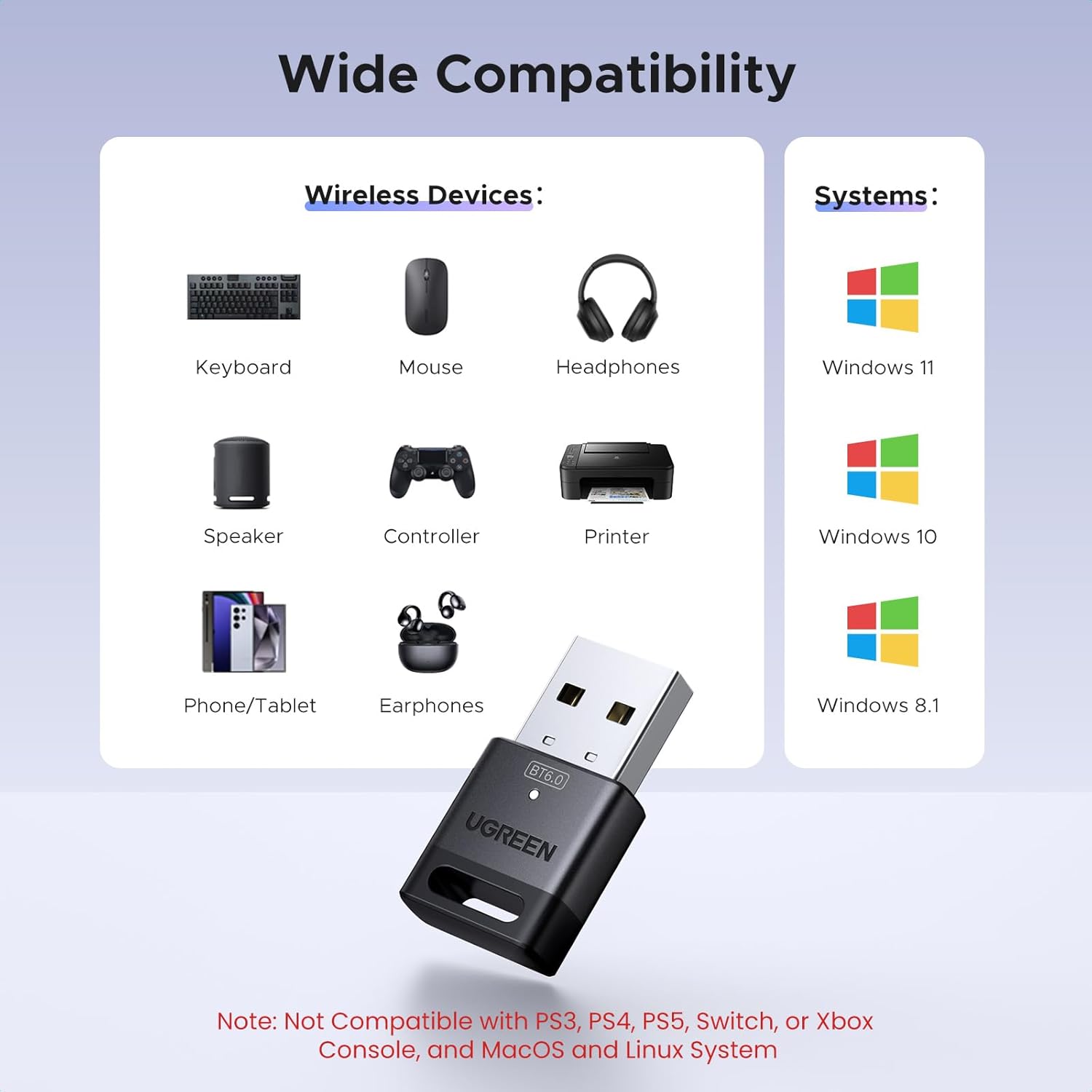 Thumbnail 4 de UGREEN Bluetooth 6.0 Adapter 10m range