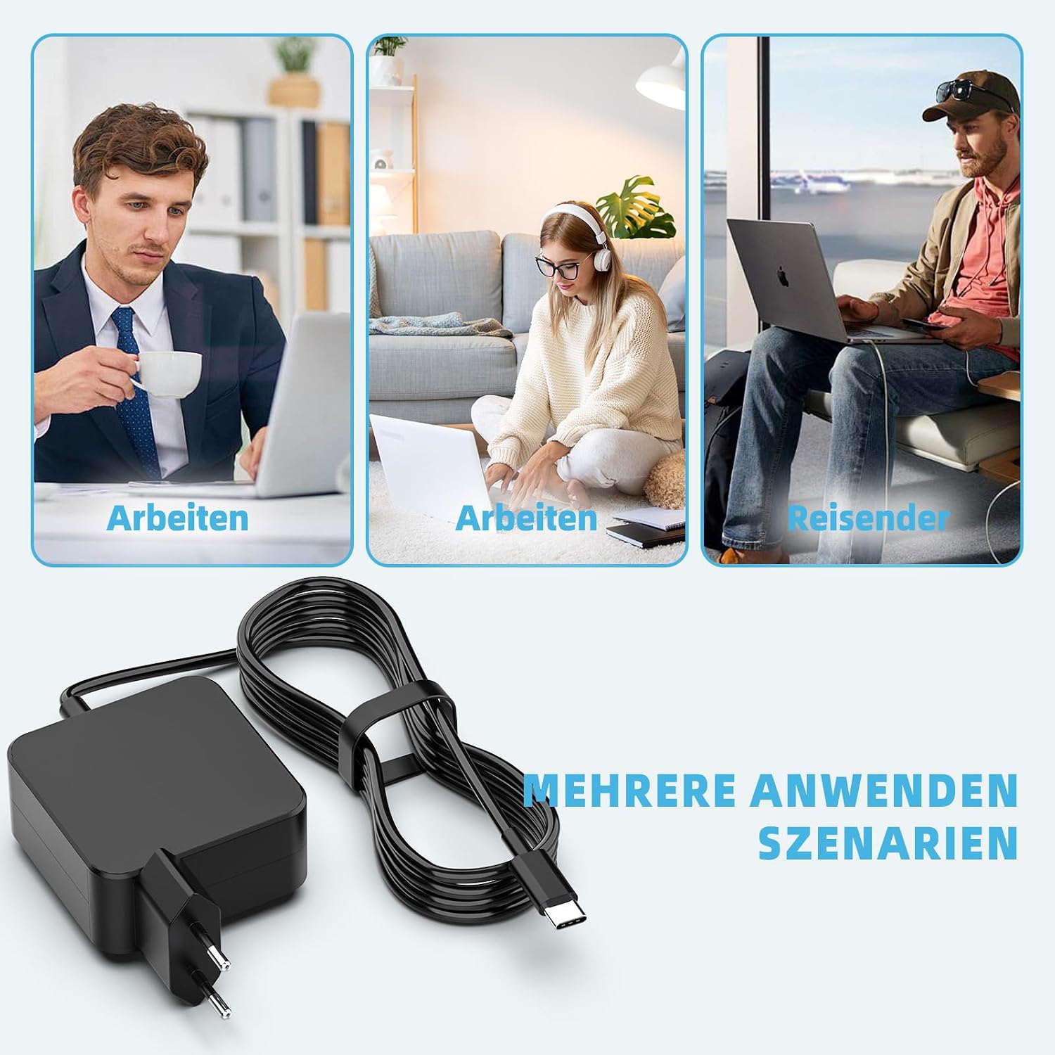 Thumbnail 6 de shefor 65W USB C Laptop Ladegerät