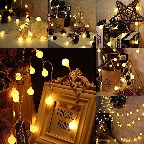 Detalle de Ligarko bolvormig (bolvormig oppervlak) lichtsnoer, 5 m, 40 warmwitte leds