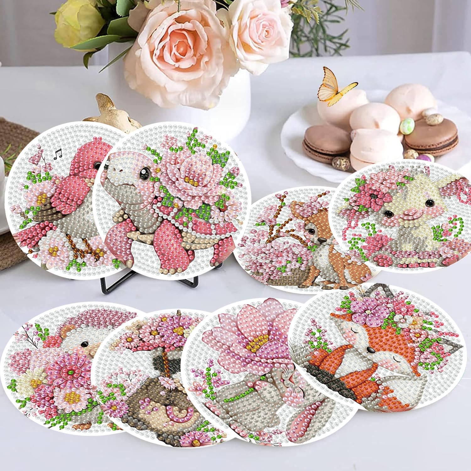 Detalle de HHMATITS Diamond Art Coaster Kit 4 x 4 in
