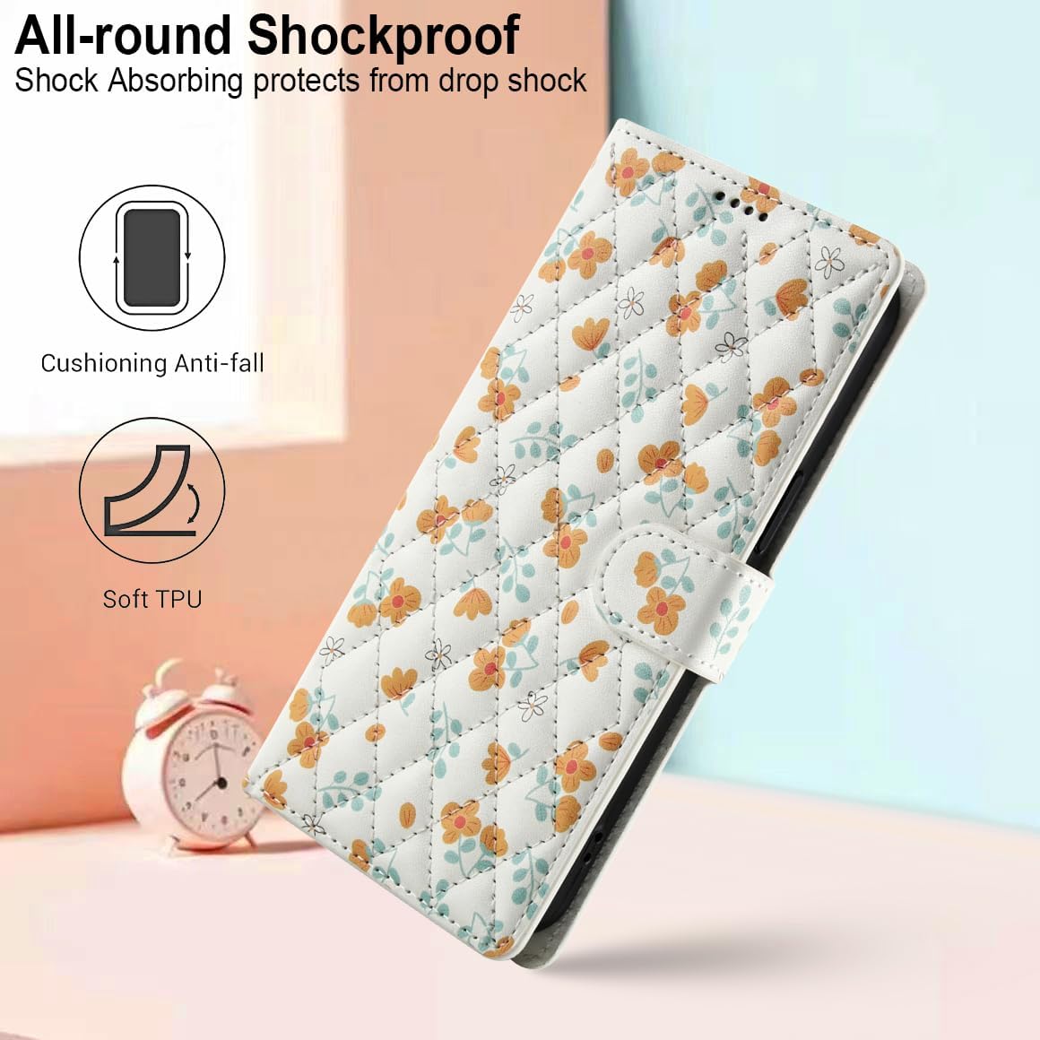 Thumbnail 6 de Asuwish Wallet Flip Case with Tempered Glass for Samsung Galaxy S23 5G