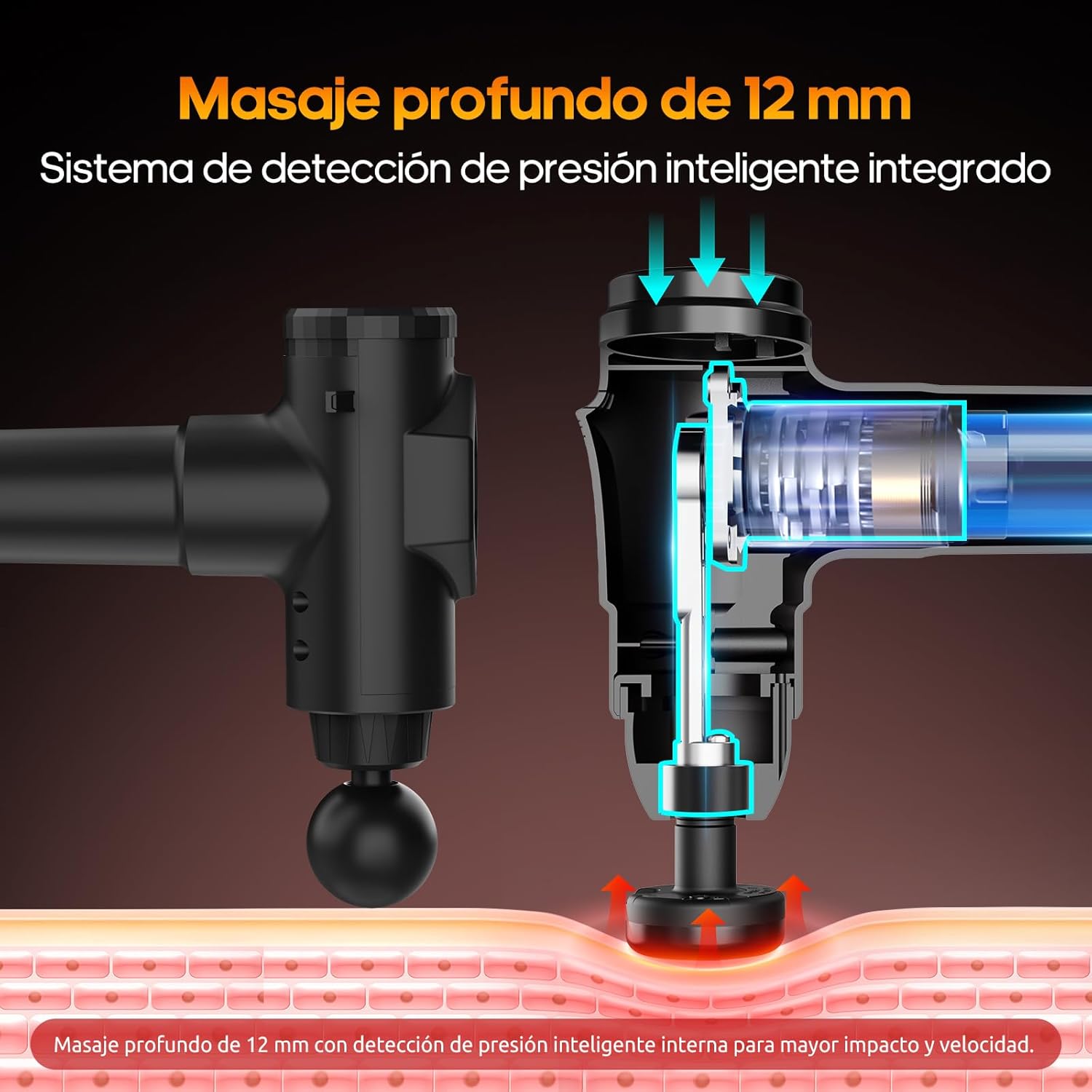 Thumbnail 5 de AERLANG Pistola de Masaje Muscular con Calor 20 Velocidades