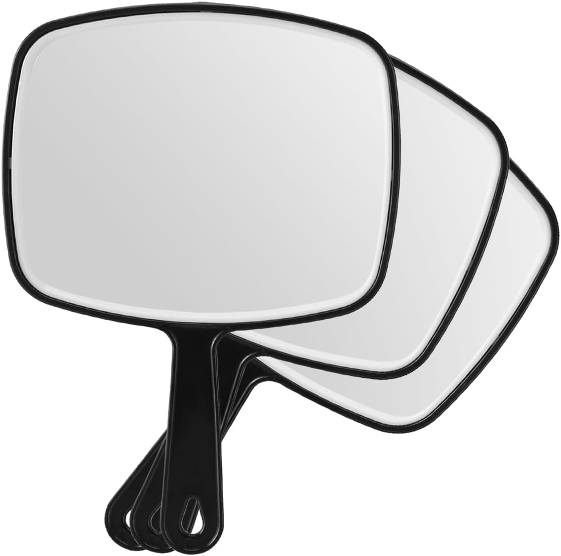 Detalle de OMIRO OMIRO011 Handheld Mirror 3-Pack, Black ABS Frame, Hangable