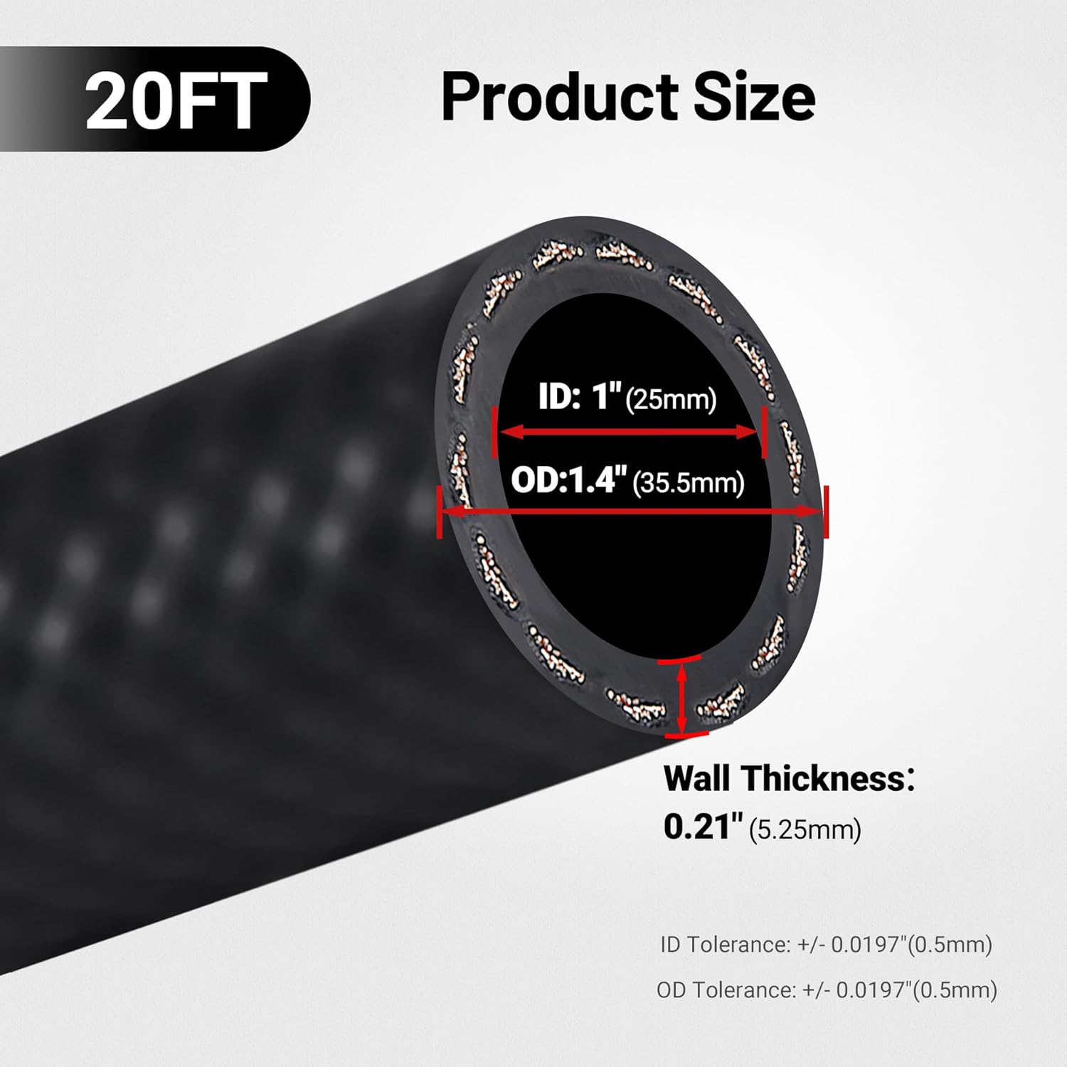 Detalle 2 de EVIL ENERGY 1in Fuel Transfer Hose 20FT đź›