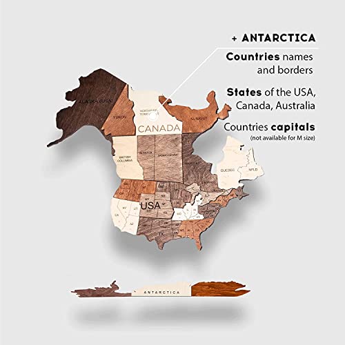 Detalle 2 de Enjoy The Wood Mapa Mundial M 3D 🖼