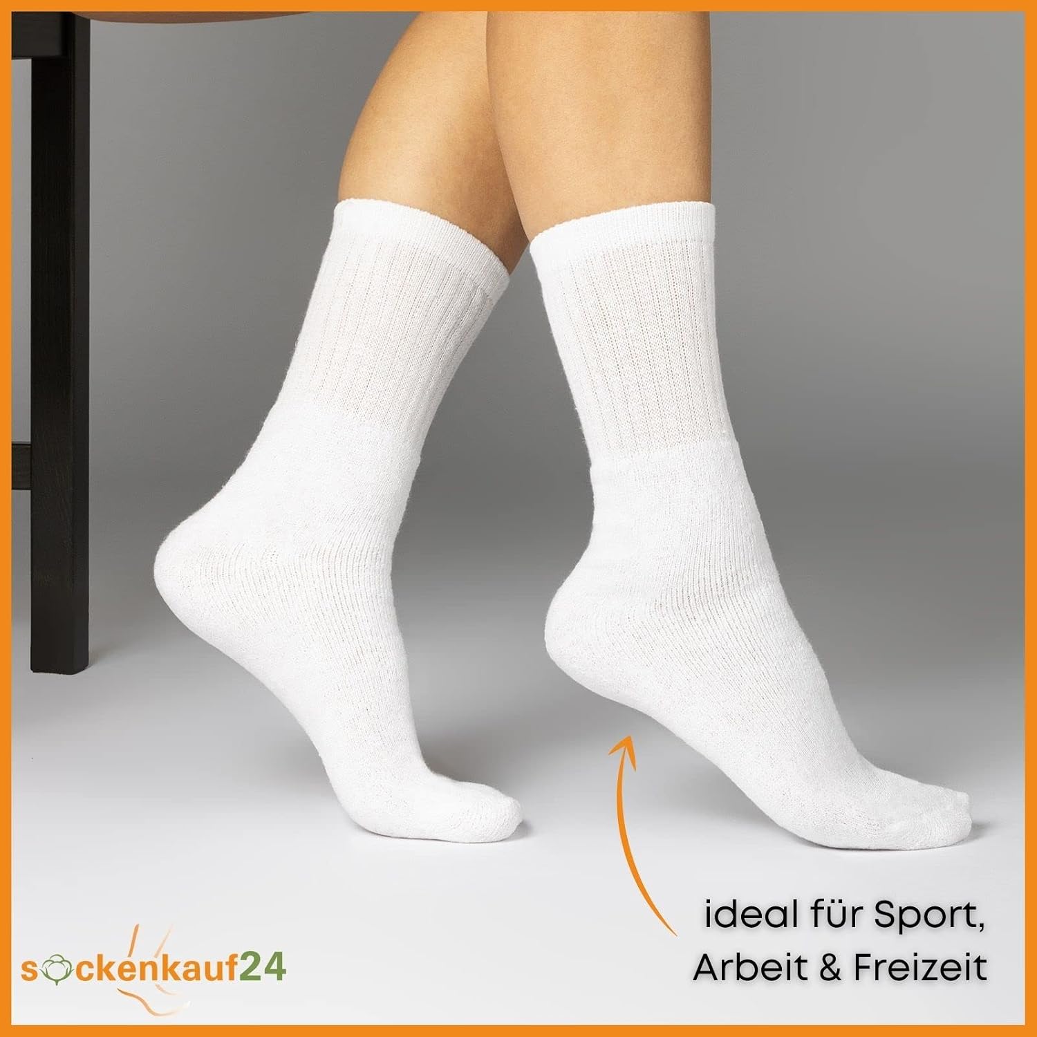 Detalle de sockenkauf24 10/20/30 Paar Sportsocken & Tennissocken aus Baumwolle für Herren und Damen