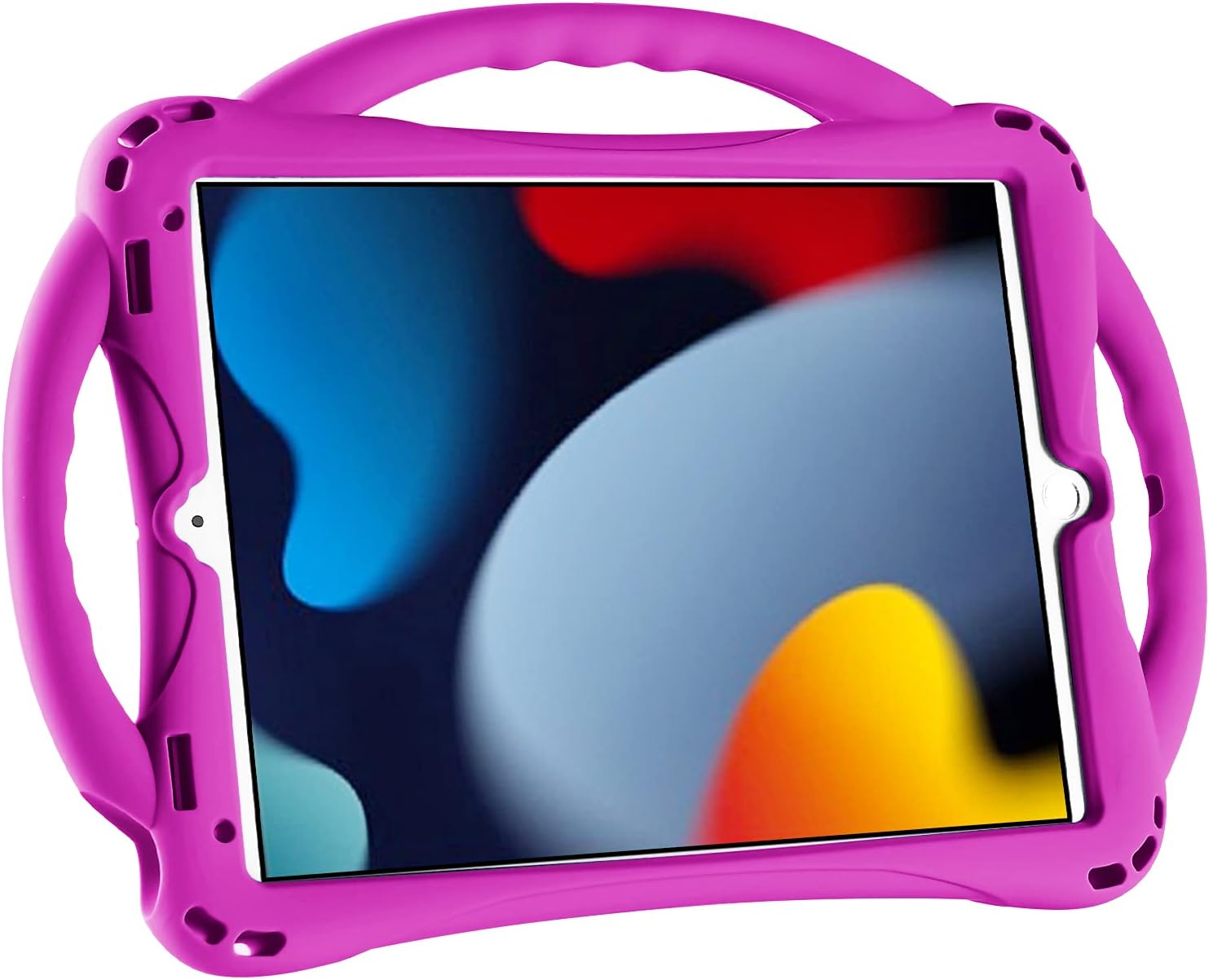 Detalle de TopEsct Kids Case for iPad 9th/8th/7th Gen 10.2" (Purple) with Built-in Handle Stand and Strap