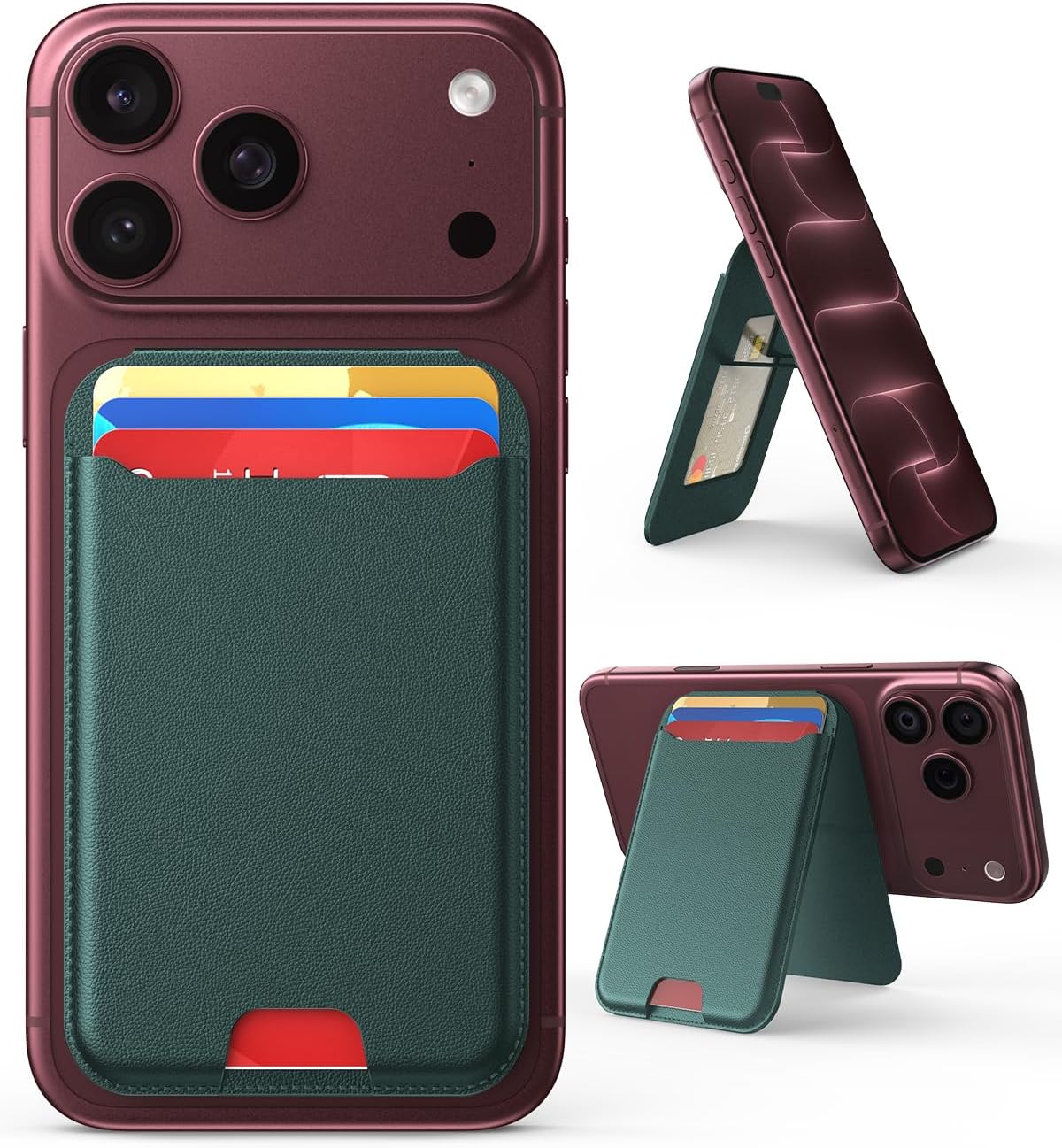 Detalle 2 de Magnetic Phone Wallet Stand in Carbon Fiber