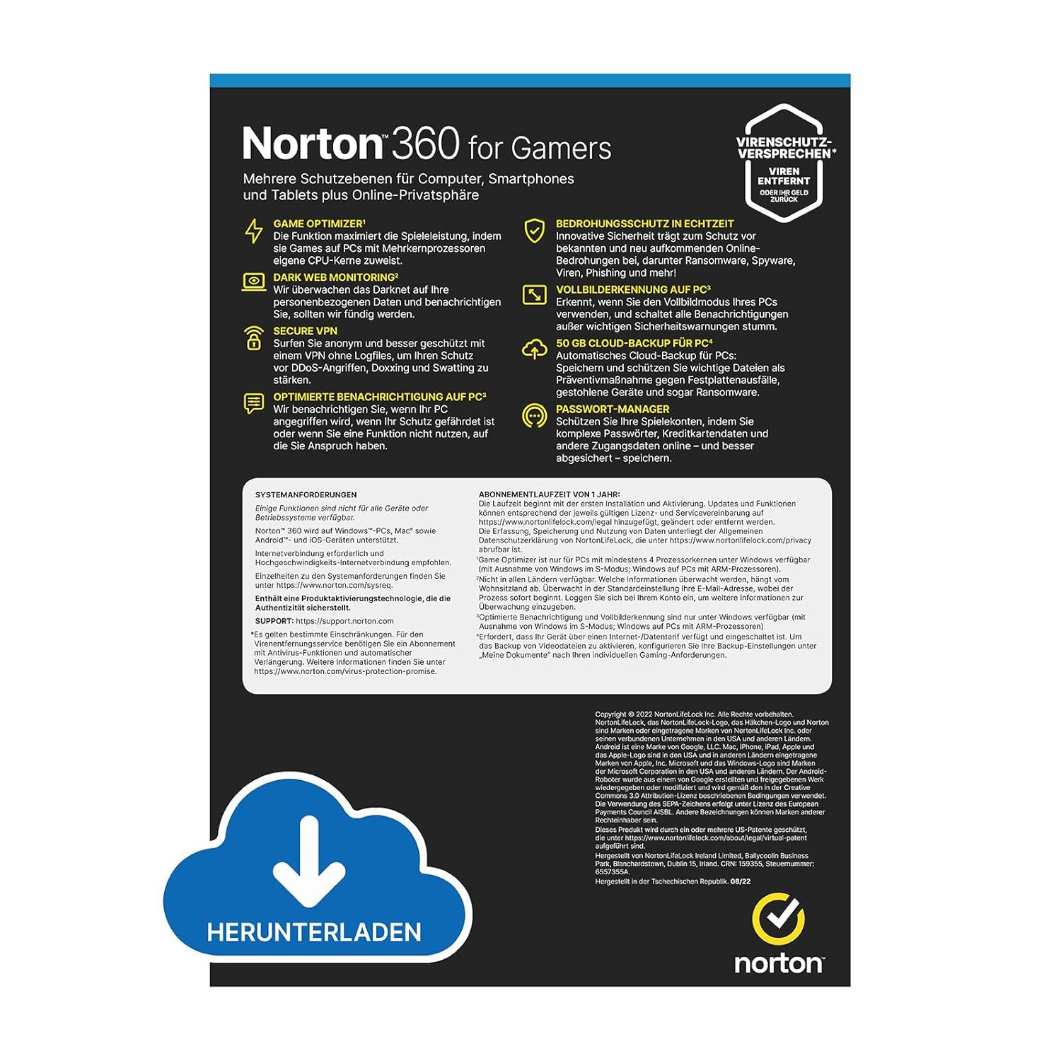 Detalle 2 de Norton 360 for Gamers 2026 3 Geräte