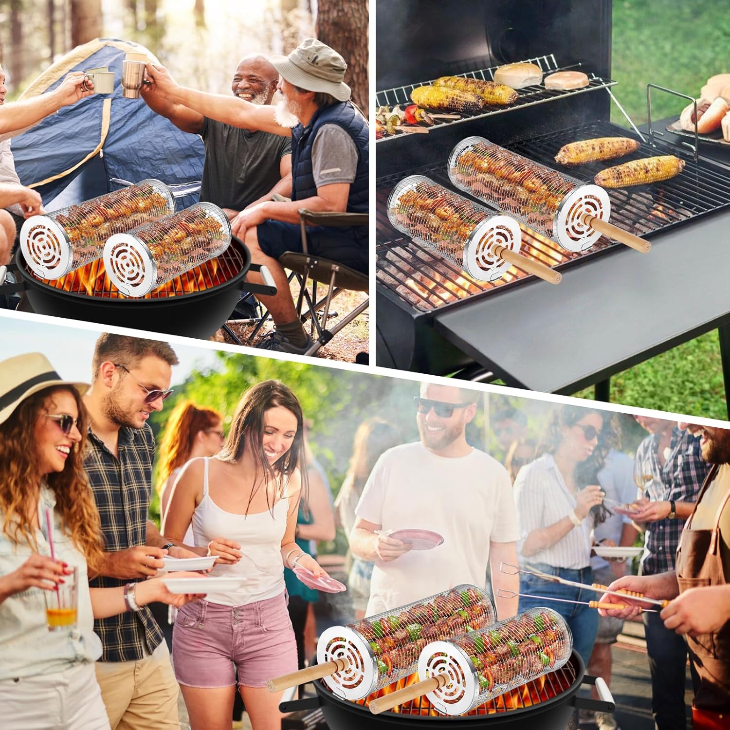 Thumbnail 6 de Farerkass Rollender Grillkorb Set 2-teilig
