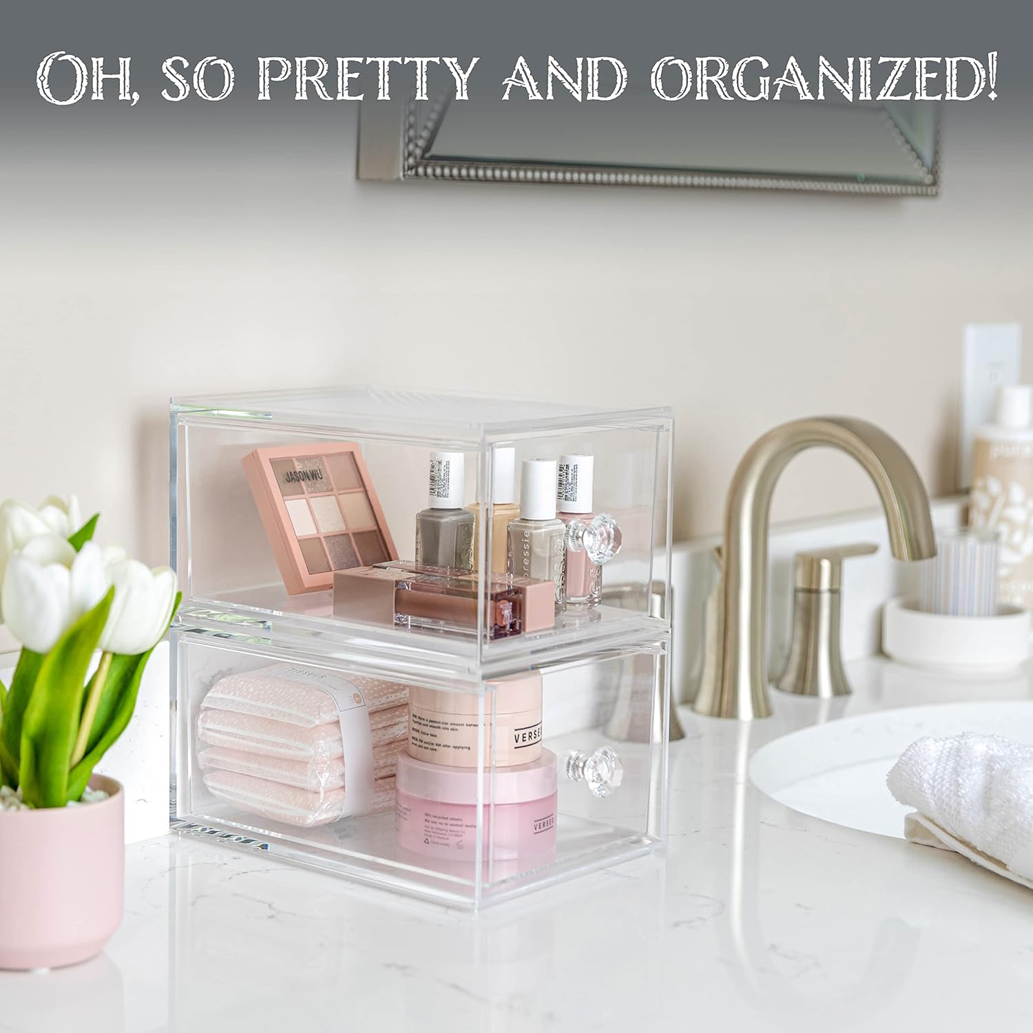 Thumbnail 5 de Oizeir Clear Drawer Organizers 4.5" 2‑Pack