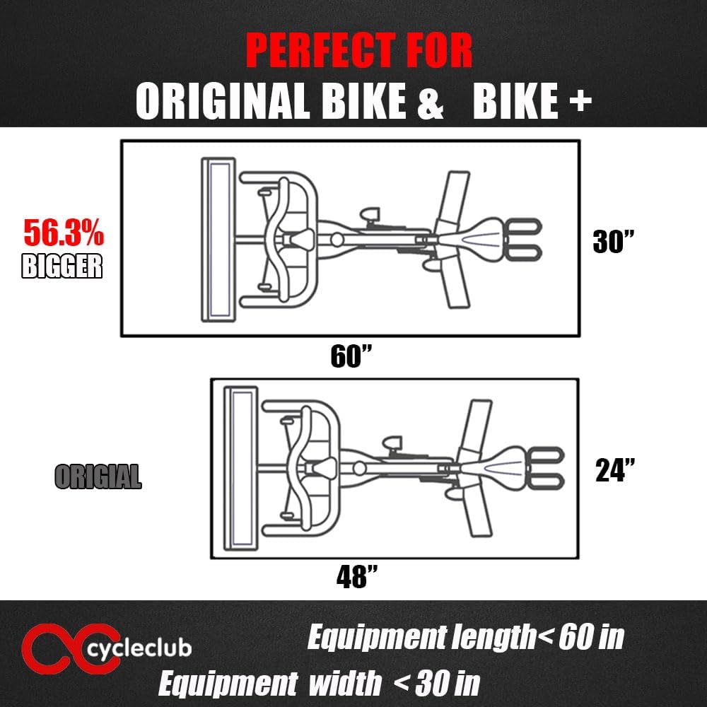 Thumbnail 3 de Cycleclub 6mm Bike Mat for Peloton Bike, Elliptical & Small Treadmills (30" x 60")