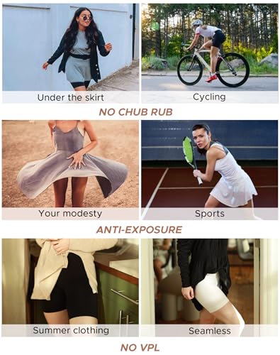 Thumbnail 4 de INNERSY Ladies Nude Cycling Shorts – Anti-Chafing Under-Skirt Short, XL, Beige