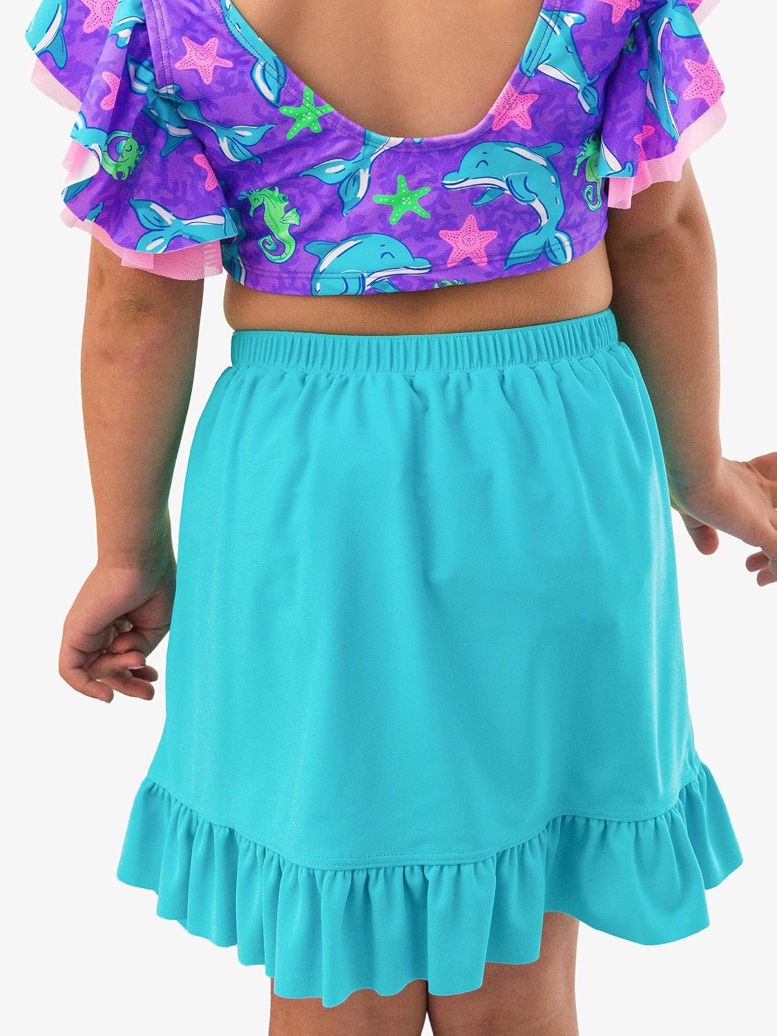 Thumbnail 3 de RuffleButts Girls' Swim Skirt Cover-Up
