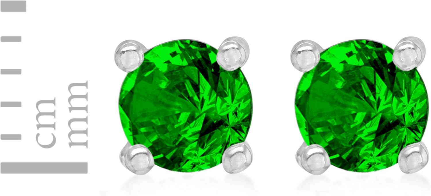 Thumbnail 5 de Orecchini a lobo Amazon Essentials in argento Sterling rodiato con pietra natale di maggio