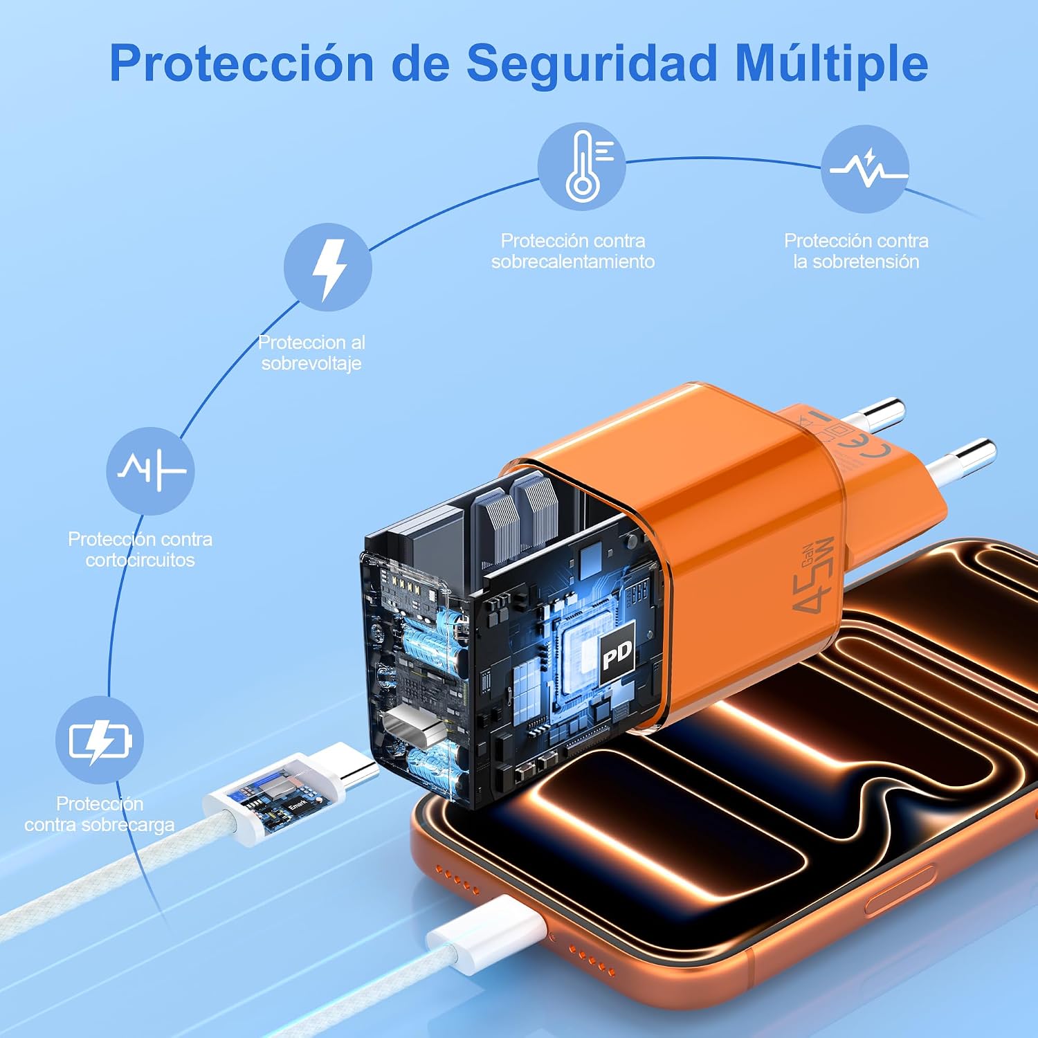 Thumbnail 4 de YISH Cargador USB C 45W GaN
