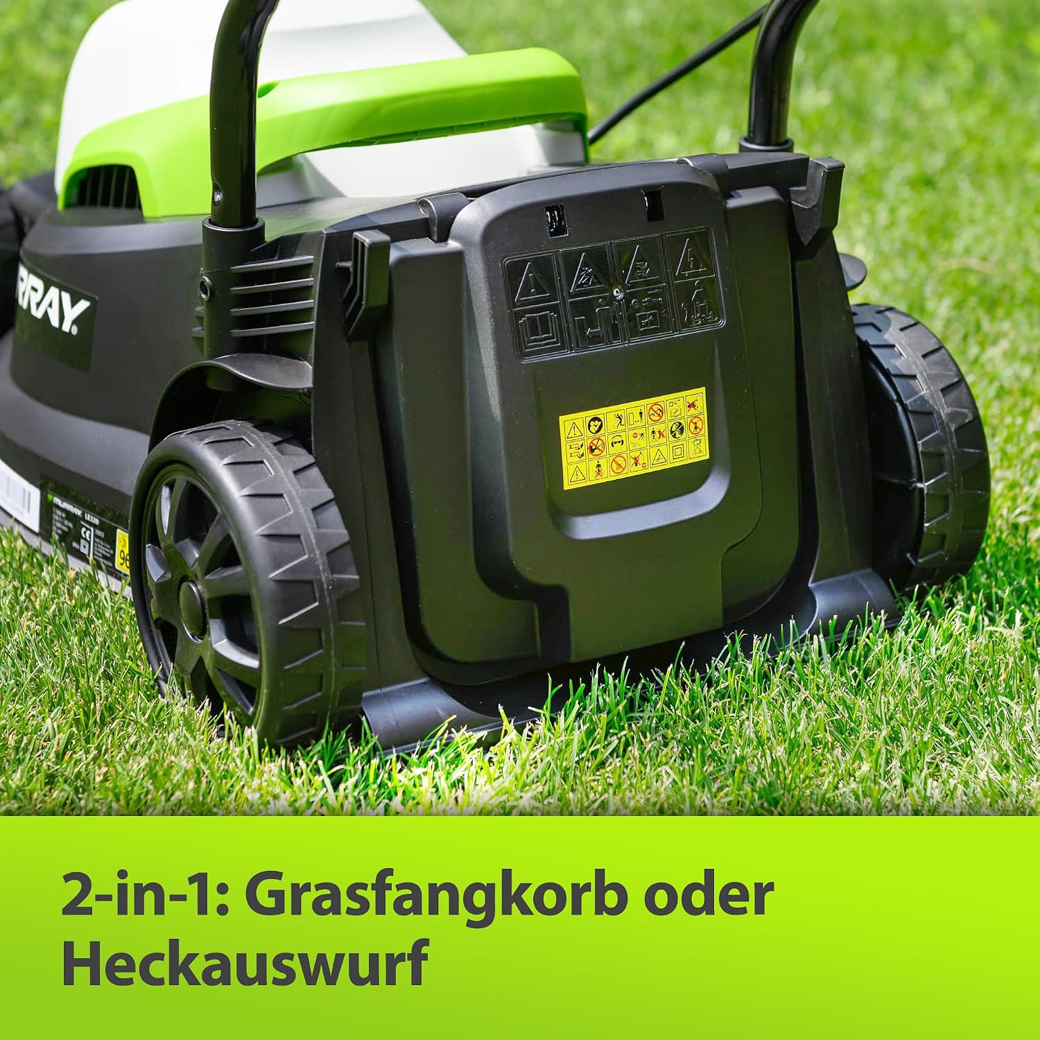 Detalle 2 de Murray Rasenmäher Elektro 2-in-1 LE320E – kompakter 1200 W Rasenmäher mit 32 cm Schnittbreite