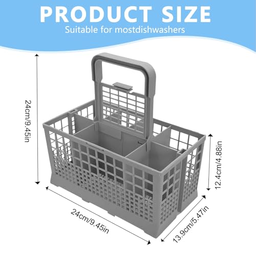 Detalle 2 de Griwuut Dishwasher Cutlery Basket with Removable Handle — Universal Replacement Accessory