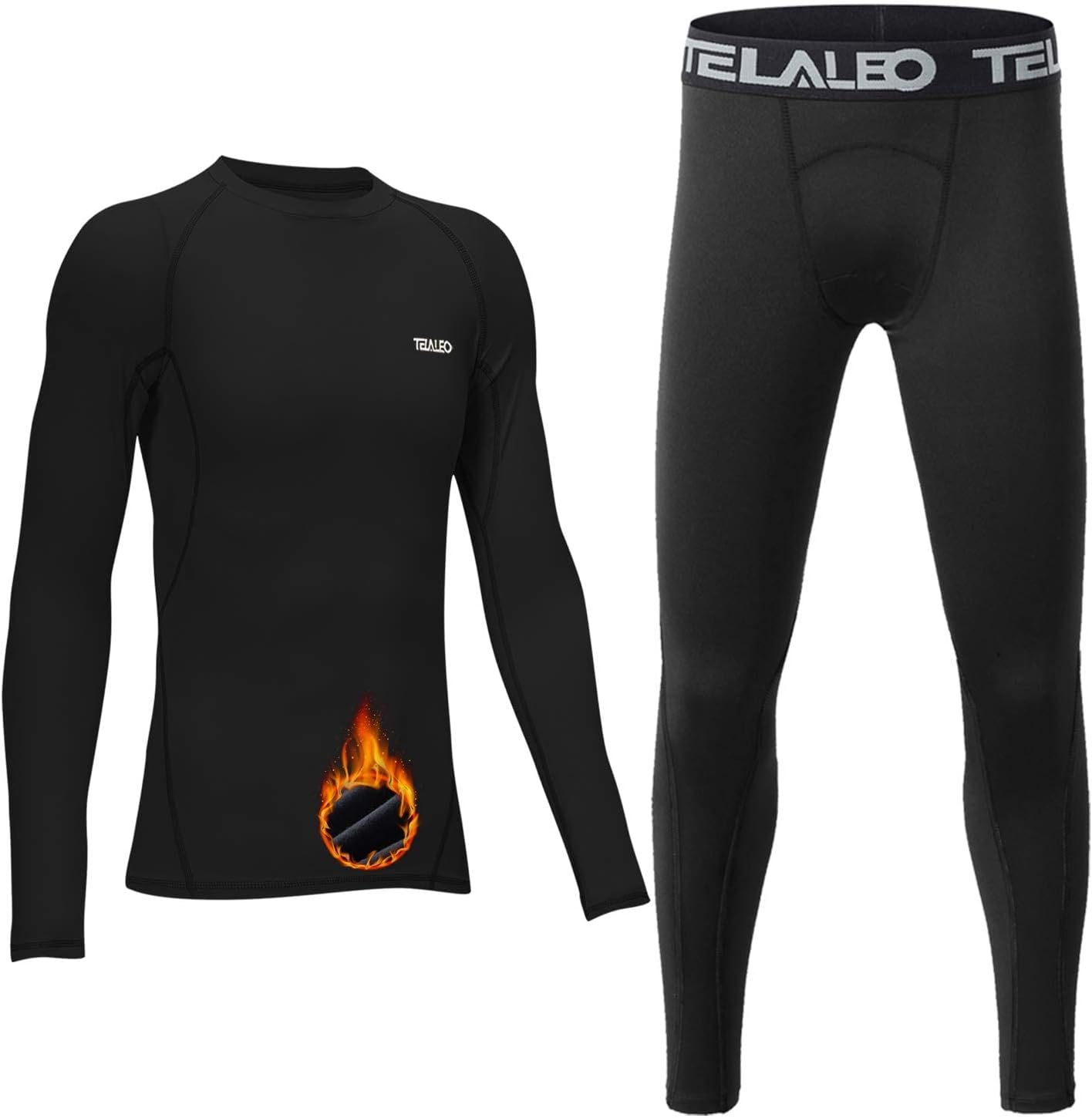 Detalle de TELALEO Compression Thermal Fleece Kids Baselayer Set
