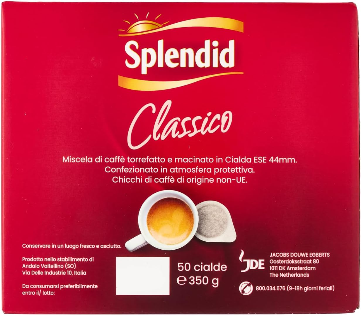 Detalle 2 de Splendid Caffè in Cialde ESE – Intensità 12, 50 Cialde, Gusto Deciso e Aroma Tostato