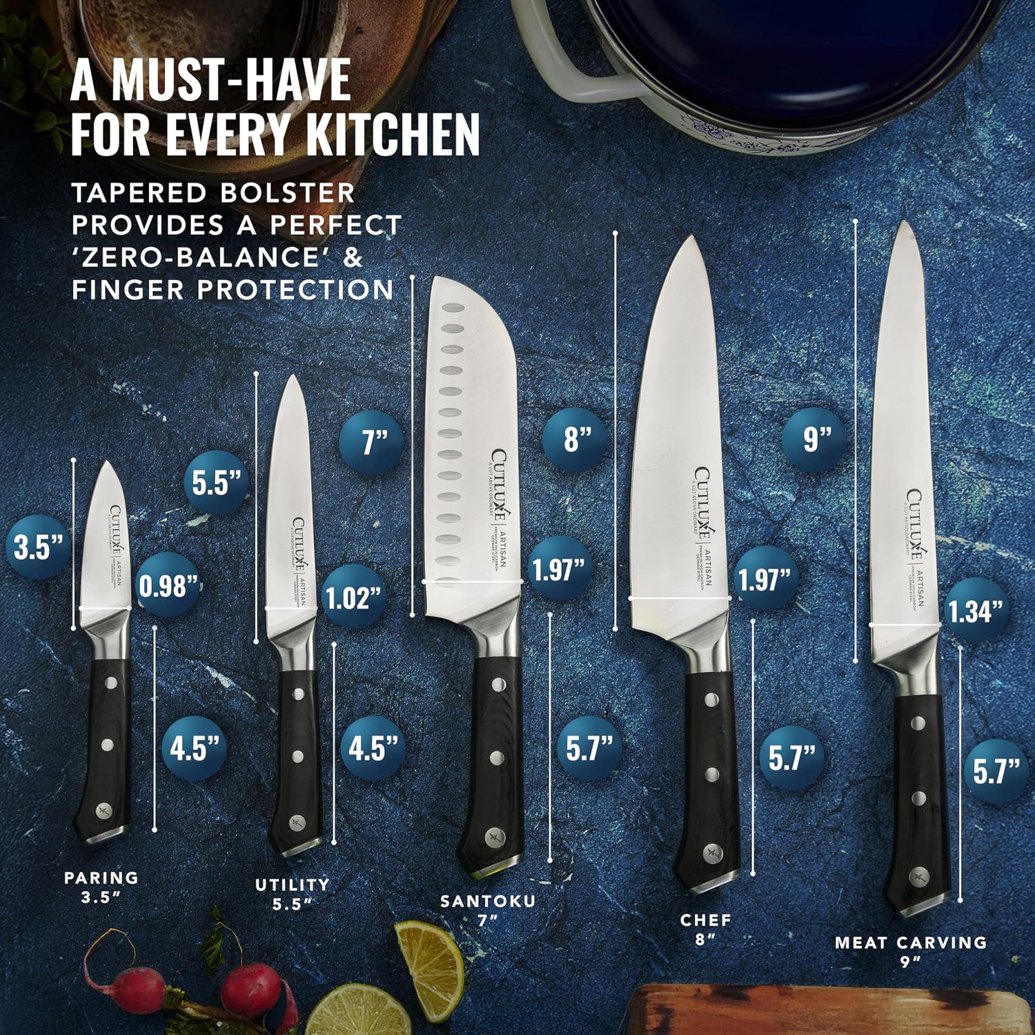 Thumbnail 1 de Cutluxe Kitchen Knife Set, 5-Piece