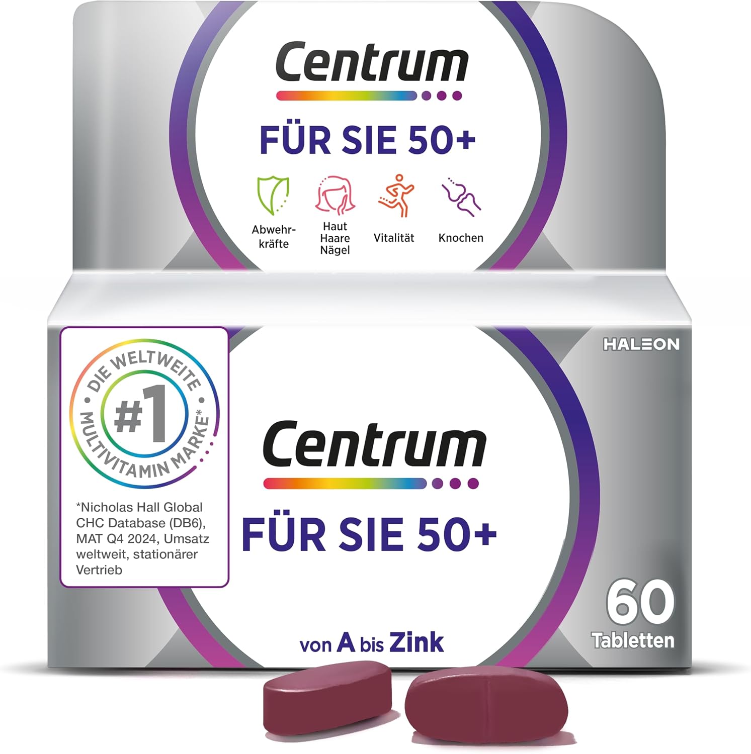 Detalle de Centrum FĂĽr Sie 50+ 60 Tabletten đź’Š