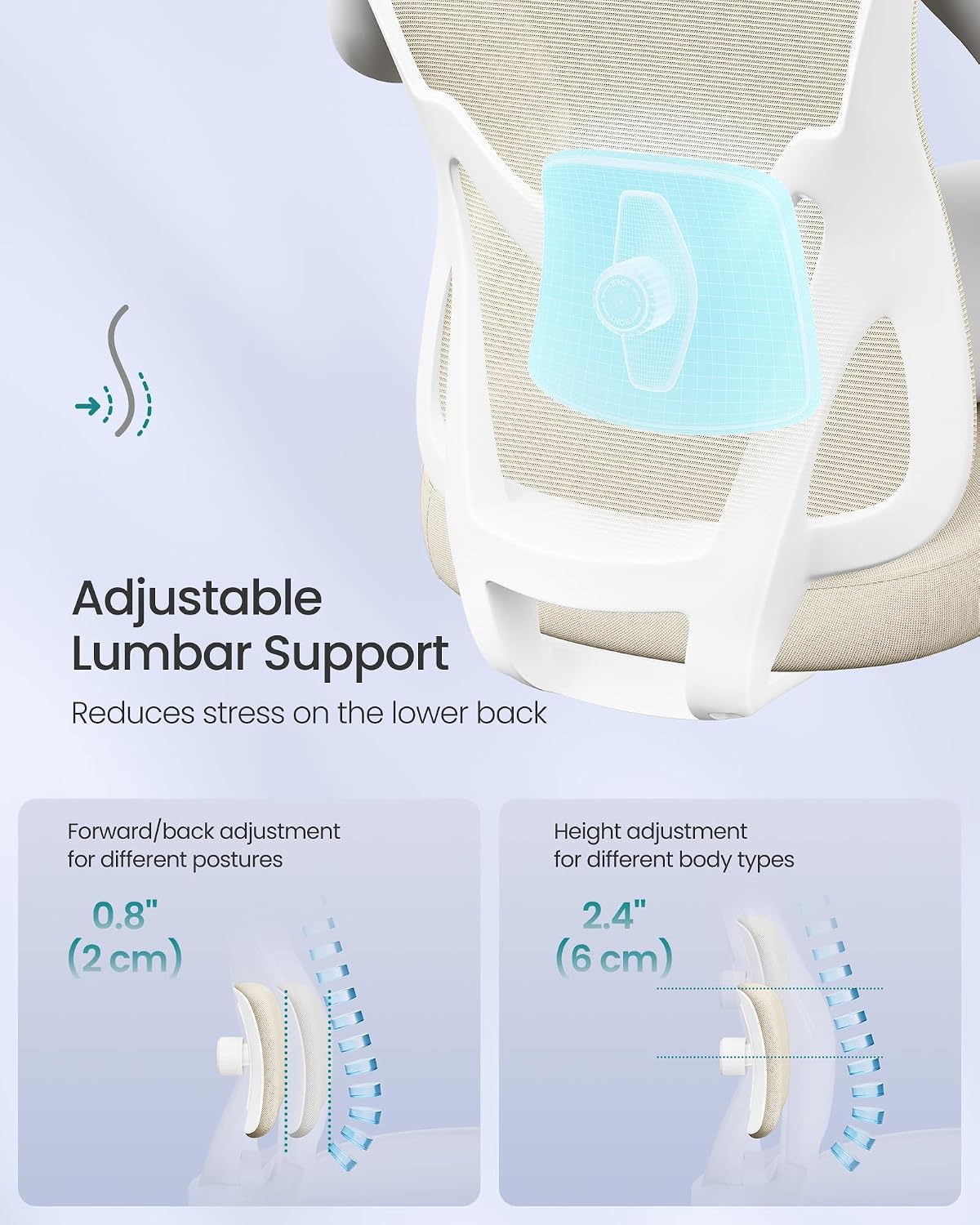 Thumbnail 4 de SONGMICS Ergonomic Office Chair 150 kg