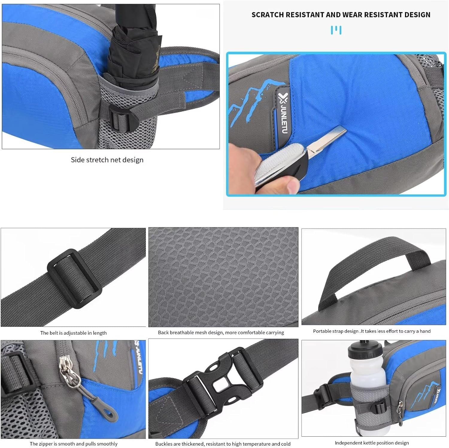 Detalle de ROSSRORE Dog Walking Bag with Water Bottle Holder