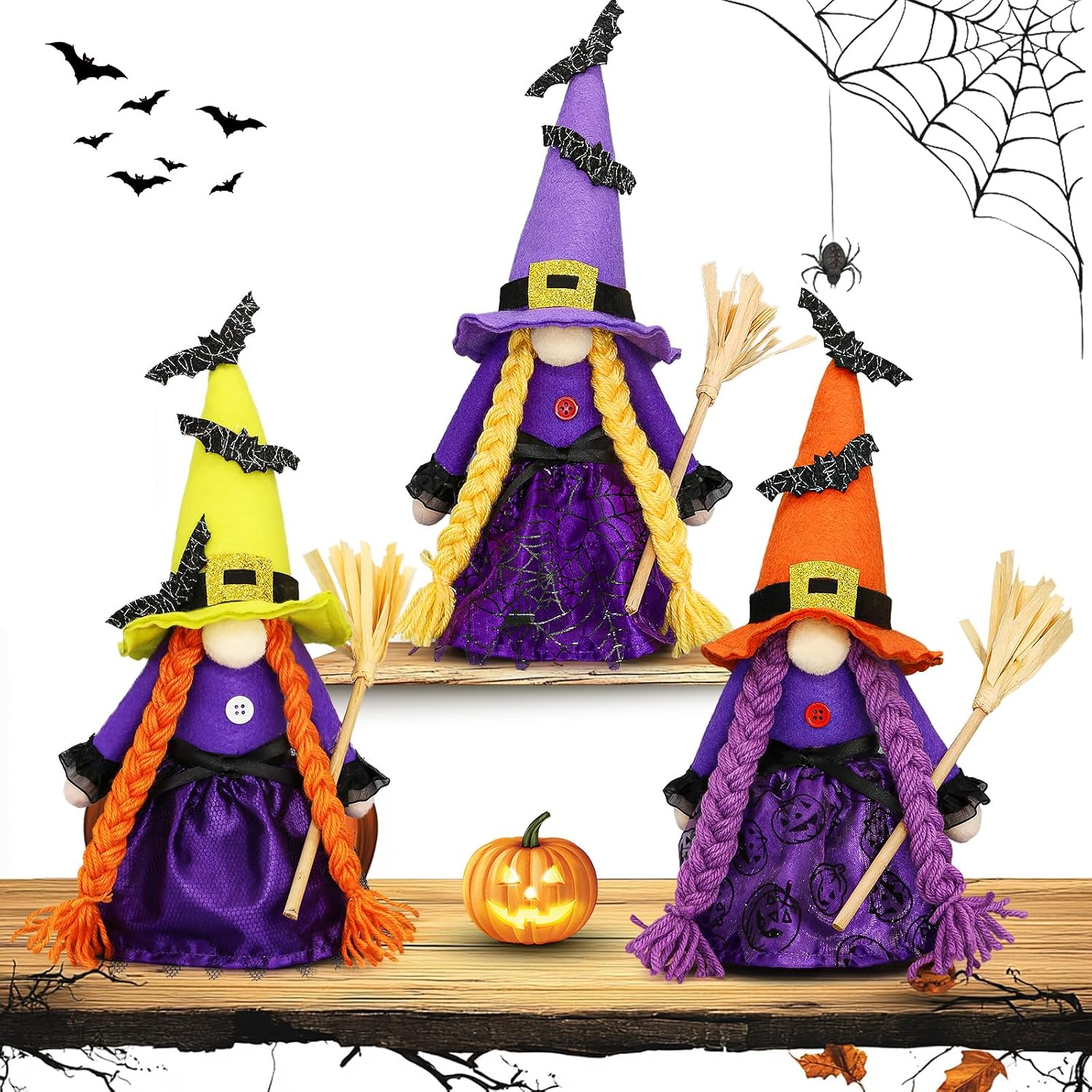 Detalle de Lovinland Halloween Gnome Decor, Purple