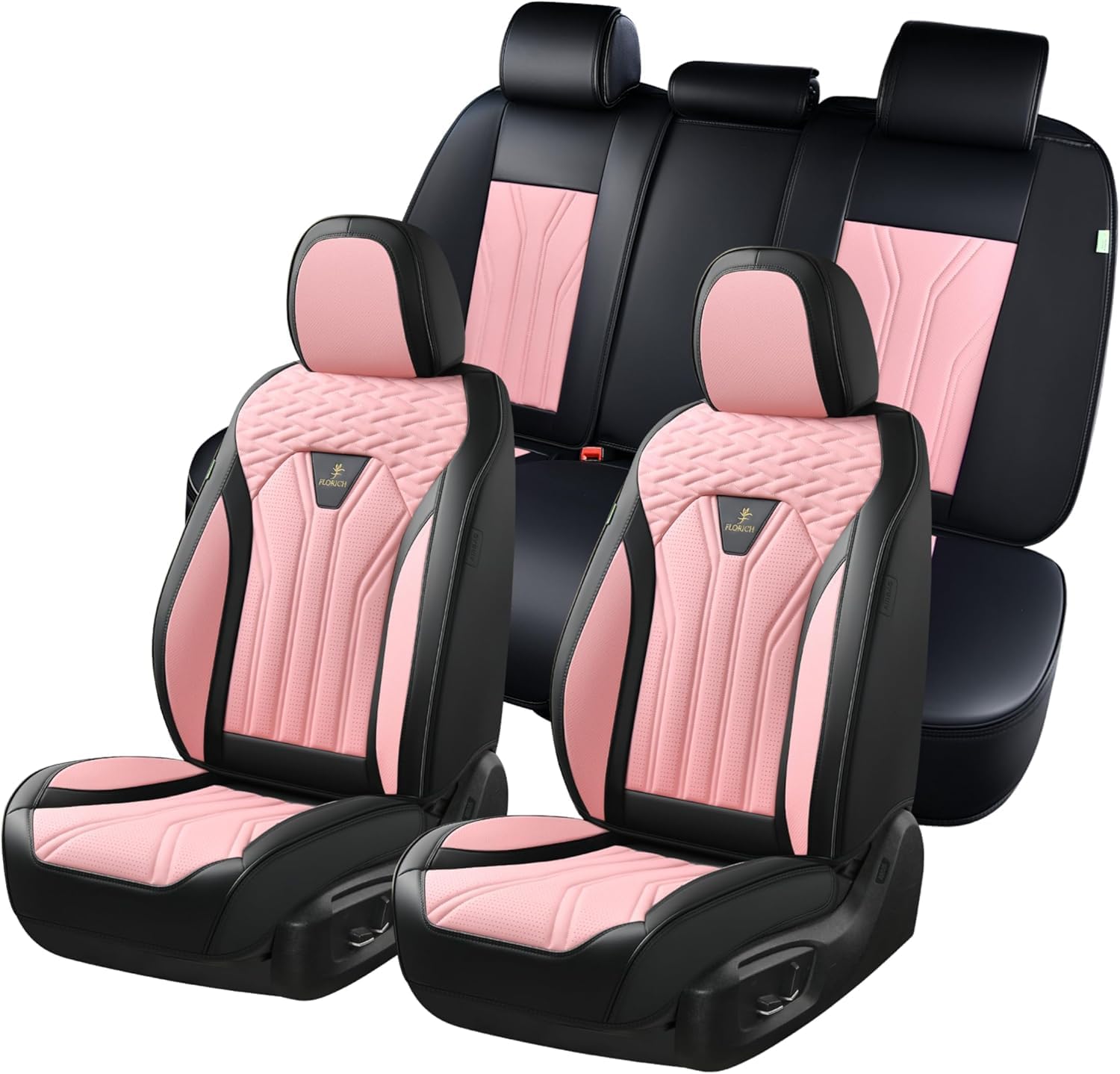 Detalle de FLORICH Leather Seat Covers Pink 5-seat