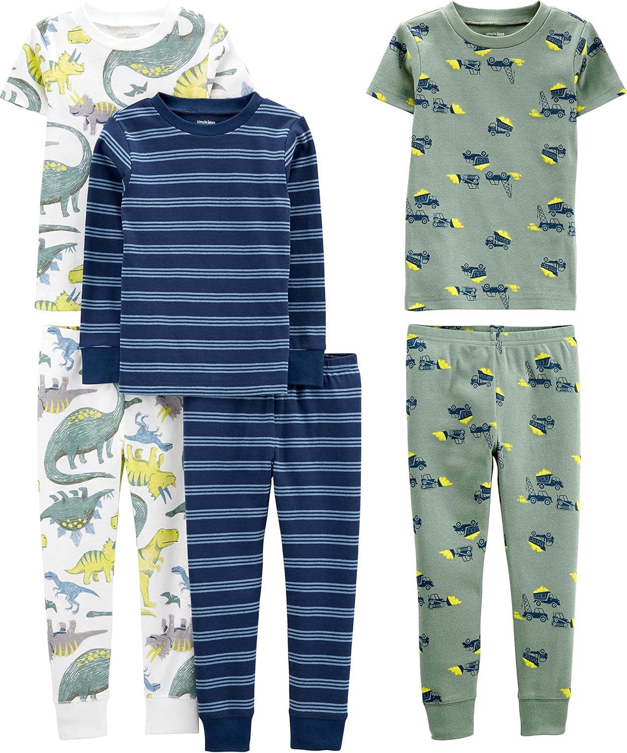 Detalle de Simple Joys Snug Fit Pajama Set, 6-piece