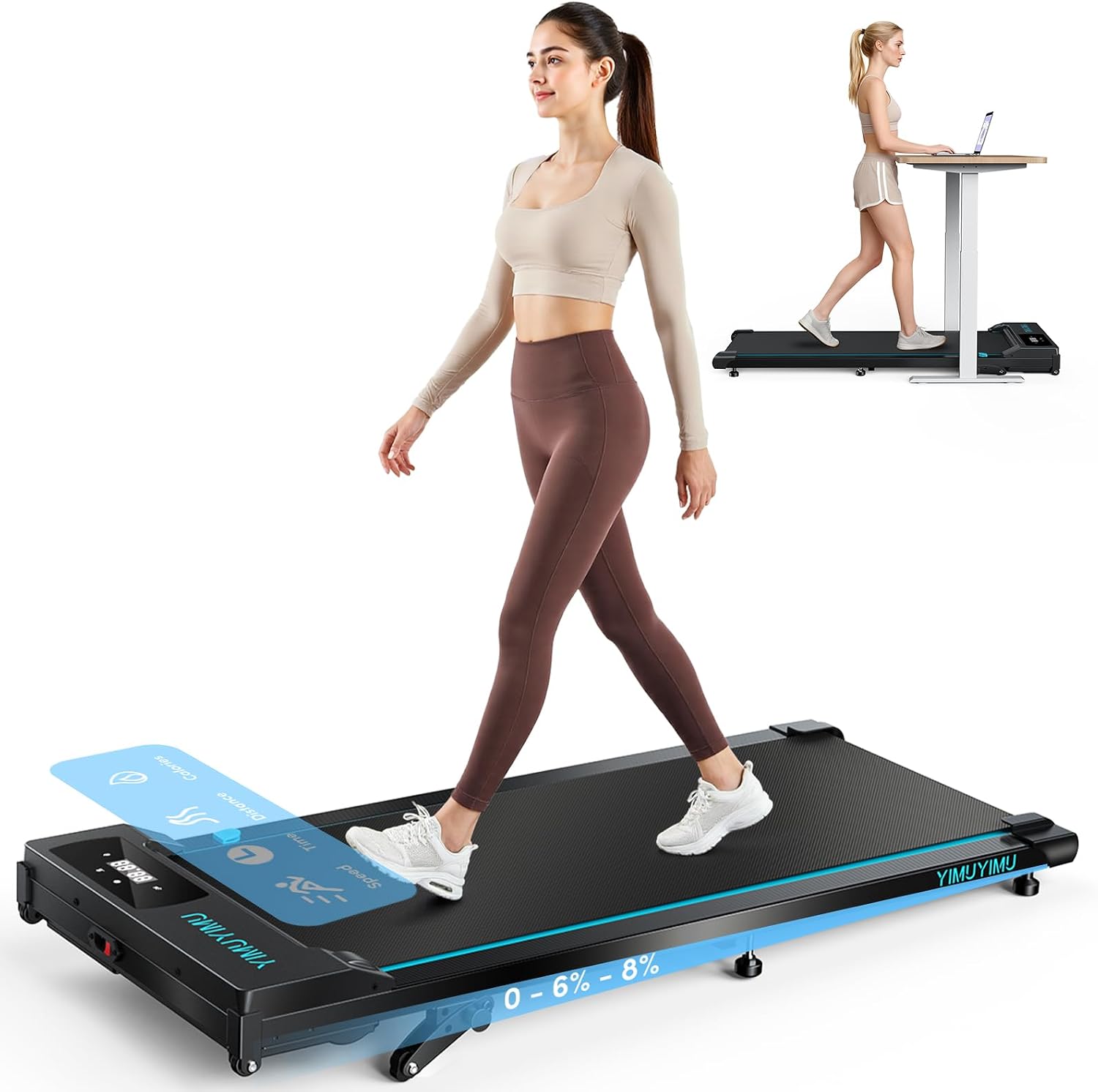Detalle de YIMUYIMU Walking Pad 8% Incline