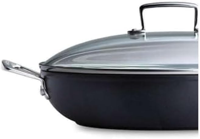Thumbnail 2 de Le Creuset Toughened Non-Stick 24x5.95cm Shallow Casserole/Braiser with Glass Lid