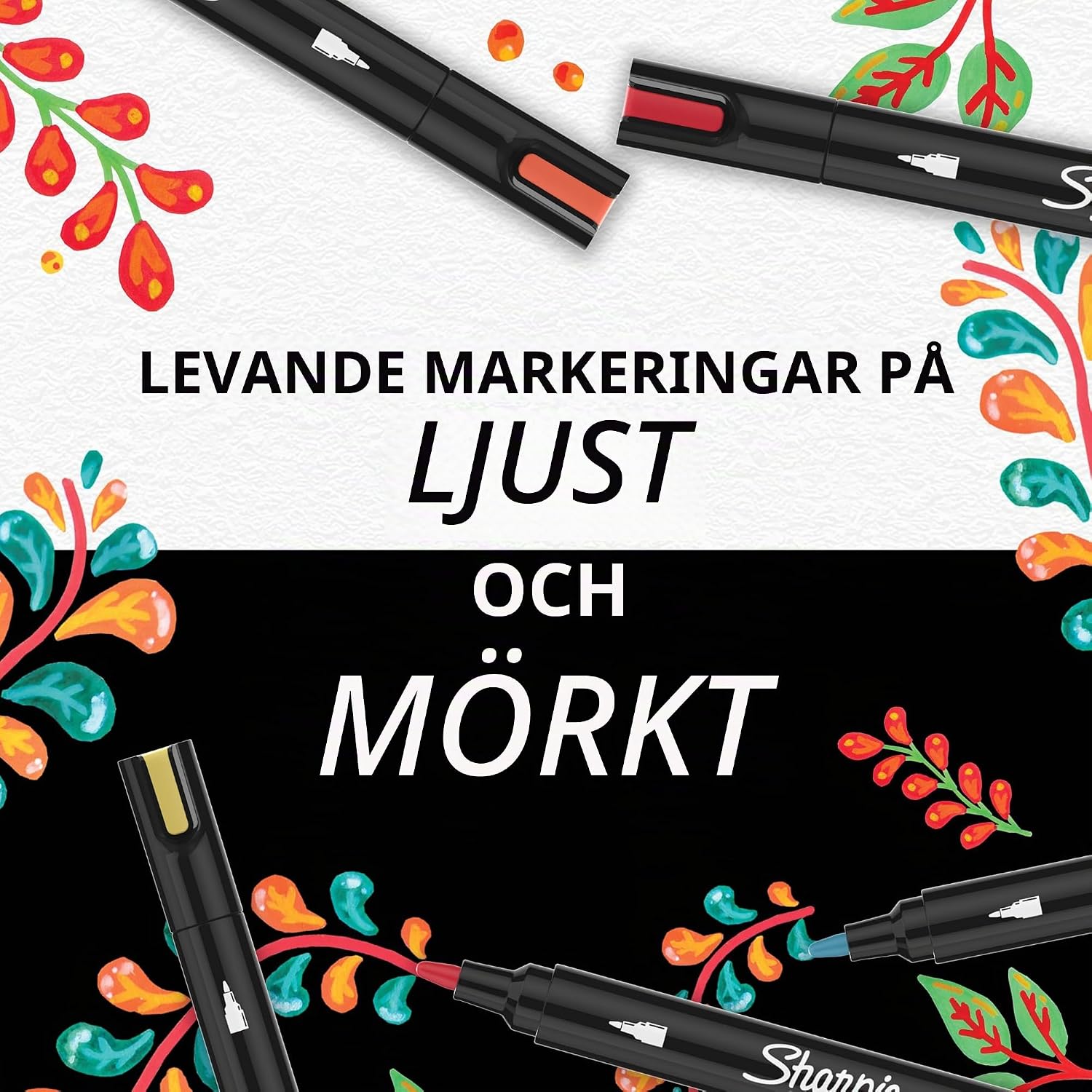 Detalle 2 de Sharpie Creative Marker akrylmarkerare, vattenbaserat bläck och 36 varma toner