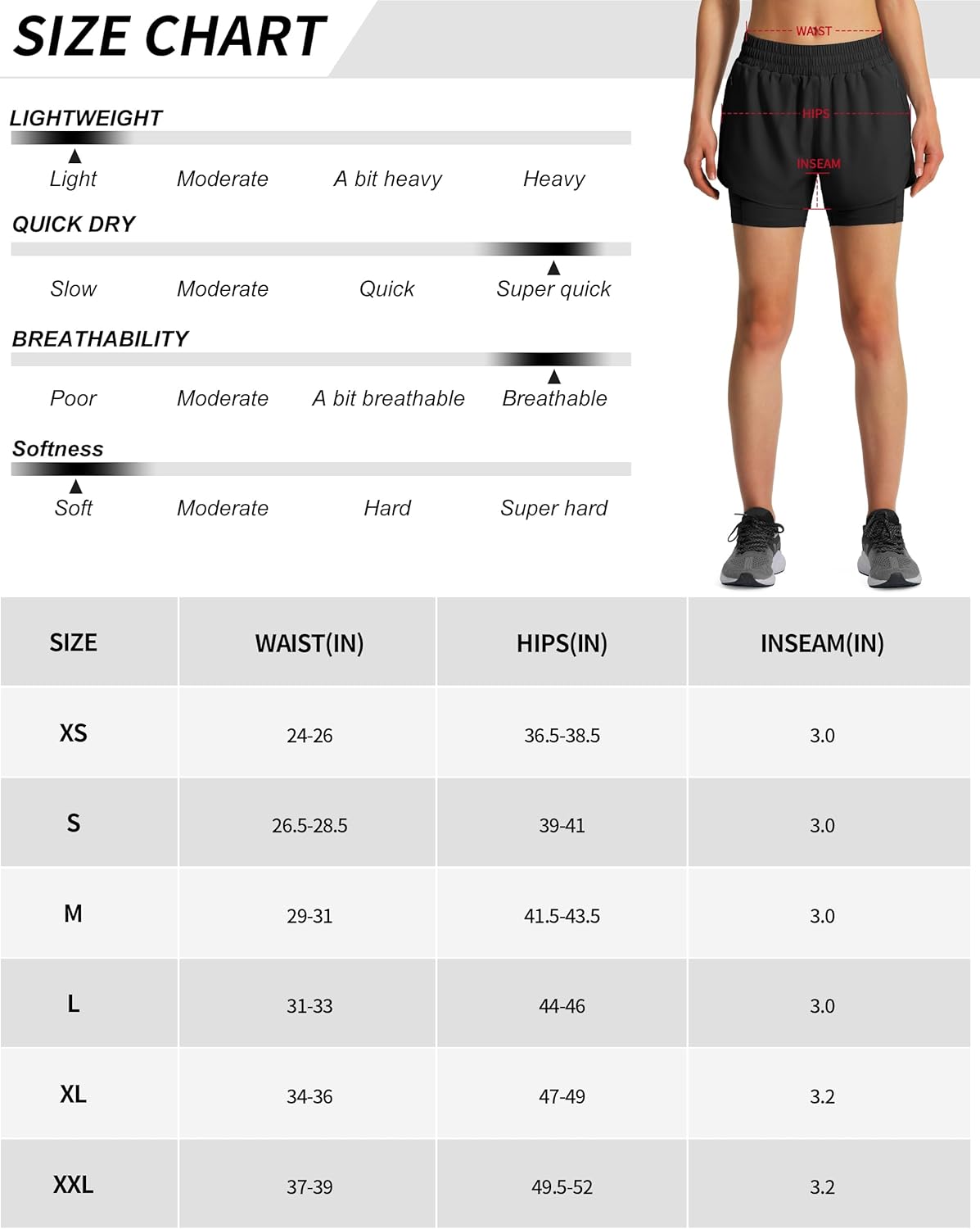 Thumbnail 6 de Ksmien Women's 2 in 1 Running Shorts with Liner and Phone Pockets