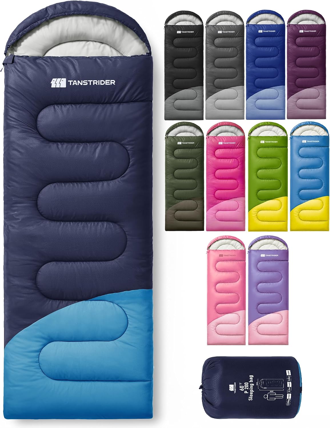 Detalle de TANSTRIDER KJFCB54037158-US01 Sleeping Bag for Adults and Youth, Compressible