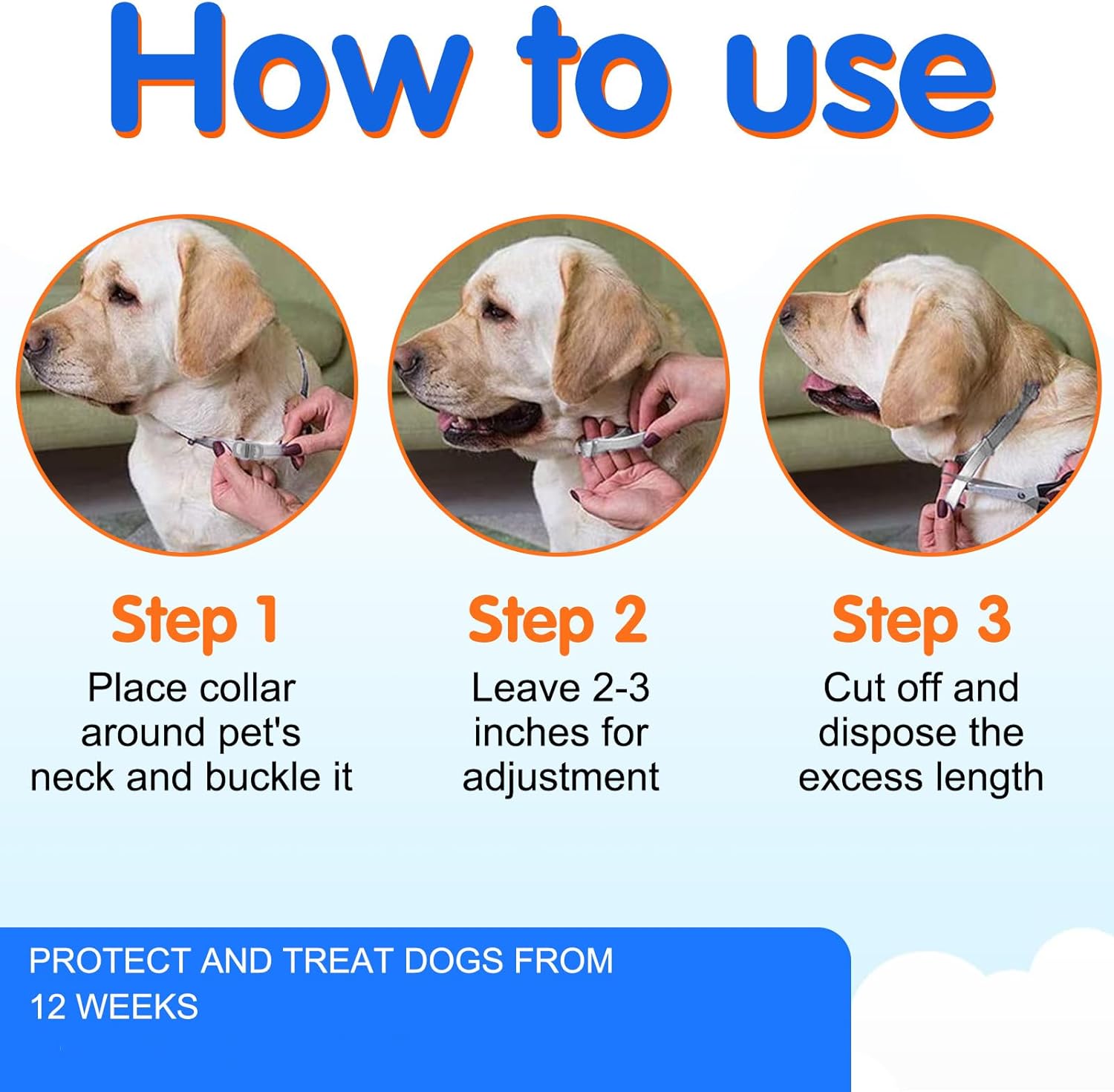 Thumbnail 2 de Dog Collar 4-Pack (Collars for Dogs) – 60cm, suitable from 7+ weeks