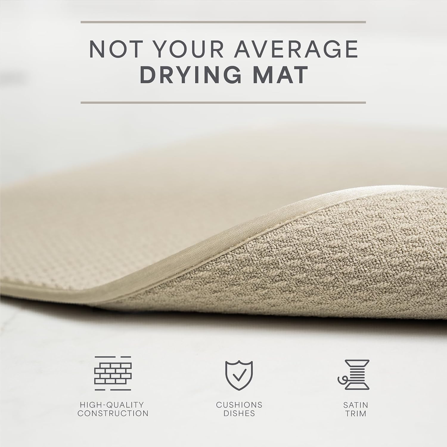 Detalle 2 de S&T INC. Dish Drying Mat 16" x 18" 🧽