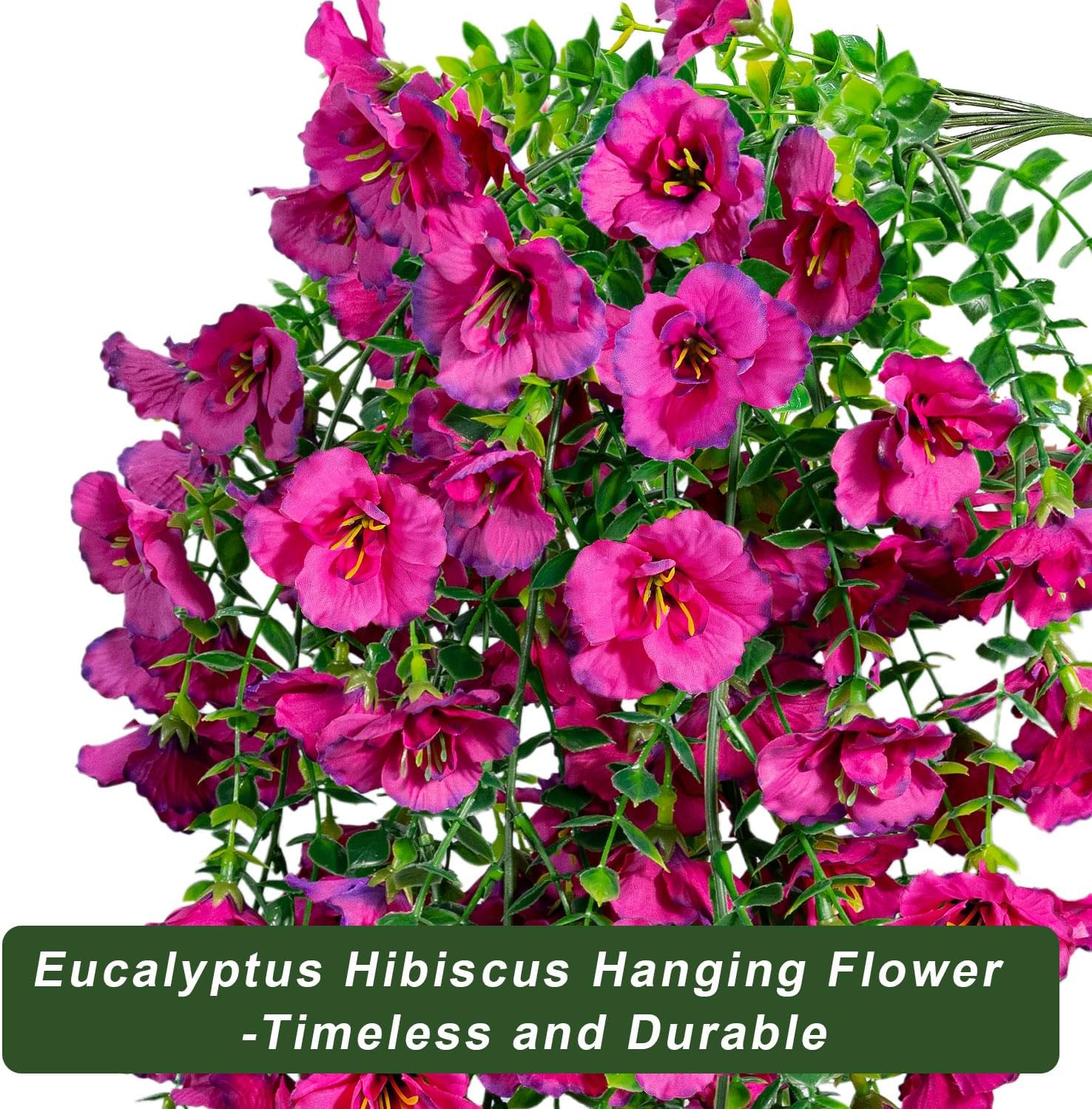 Detalle 2 de YILIUFA Artificial Hanging Hibiscus Flowers (2 pcs) for Outdoors