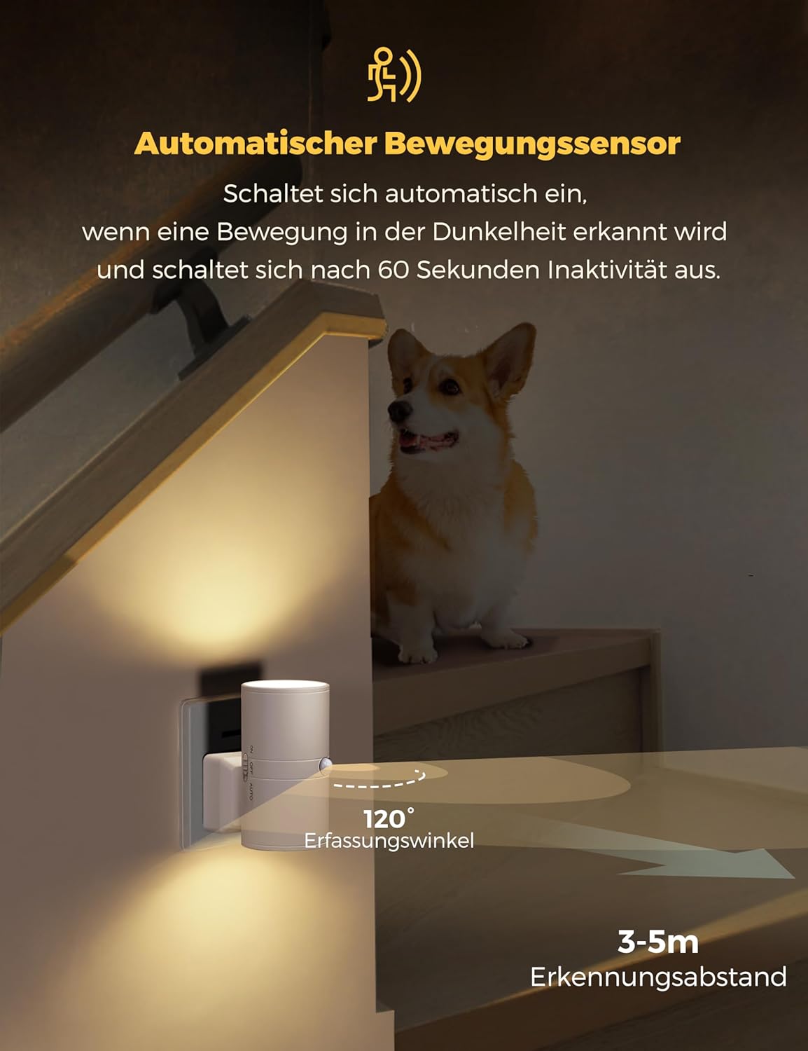 Thumbnail 2 de LOHAS-LED Bewegungsmelder Nachtlicht 3000K