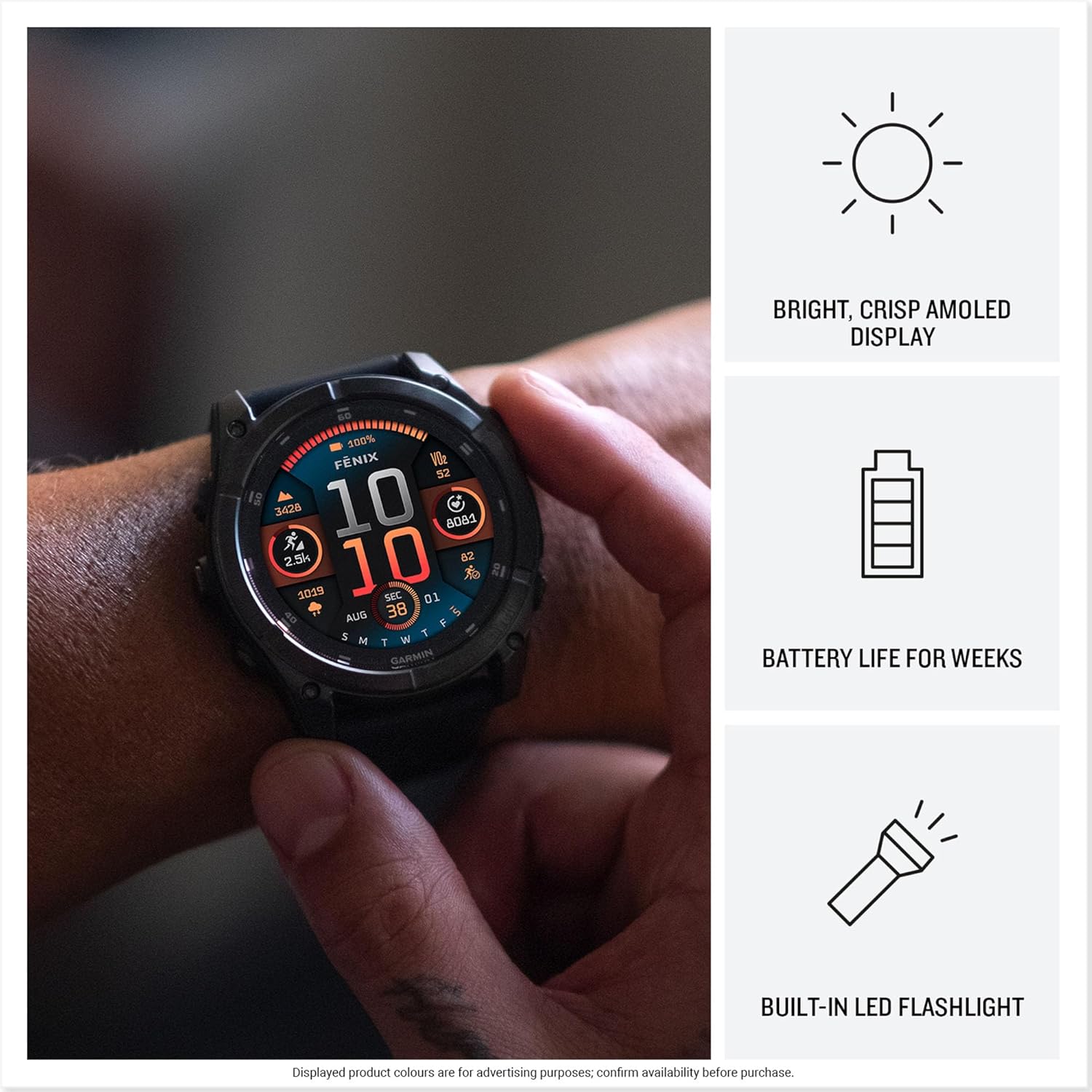 Thumbnail 3 de Garmin fēnix 8 51mm Premium GPS Smartwatch – Slate Grey
