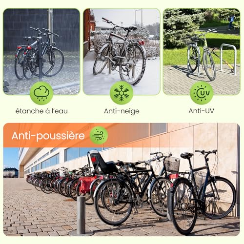 Thumbnail 6 de IPSXP Housse Vélo Oxford 210D Noir (208×112×76 cm) – Protection extérieure pour VTT et Route