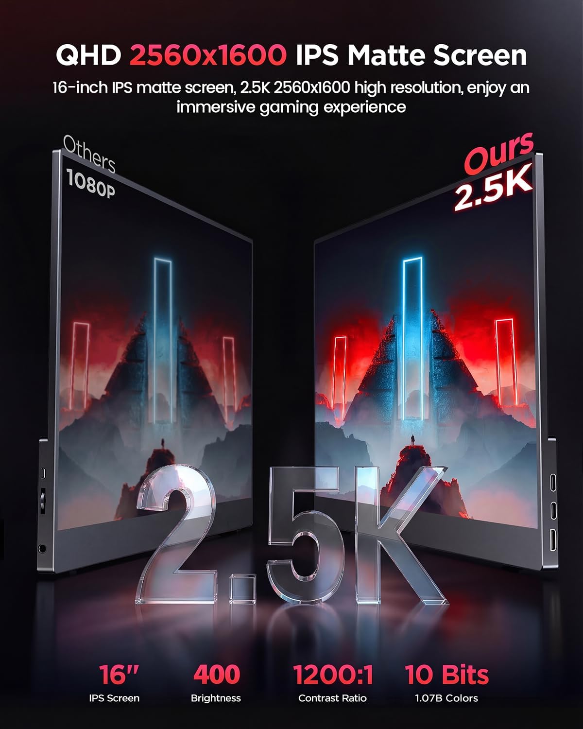 Thumbnail 1 de UPERFECT 16-In Portable 2.5K Monitor with 120Hz